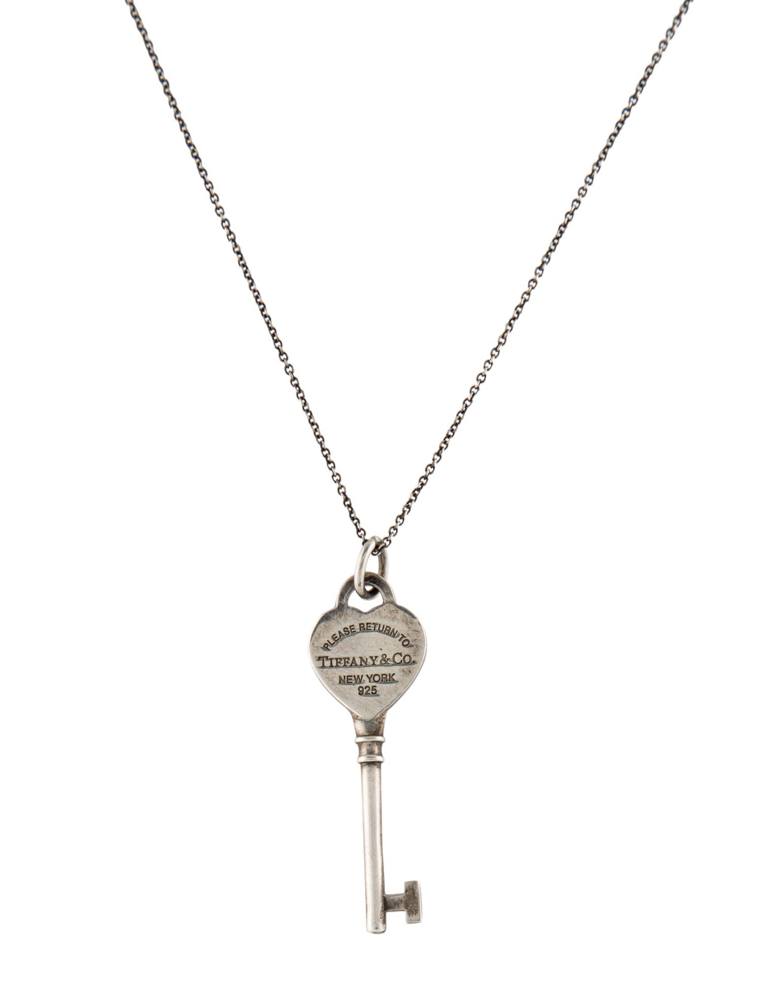Tiffany & Co. Heart Key Pendant Necklace