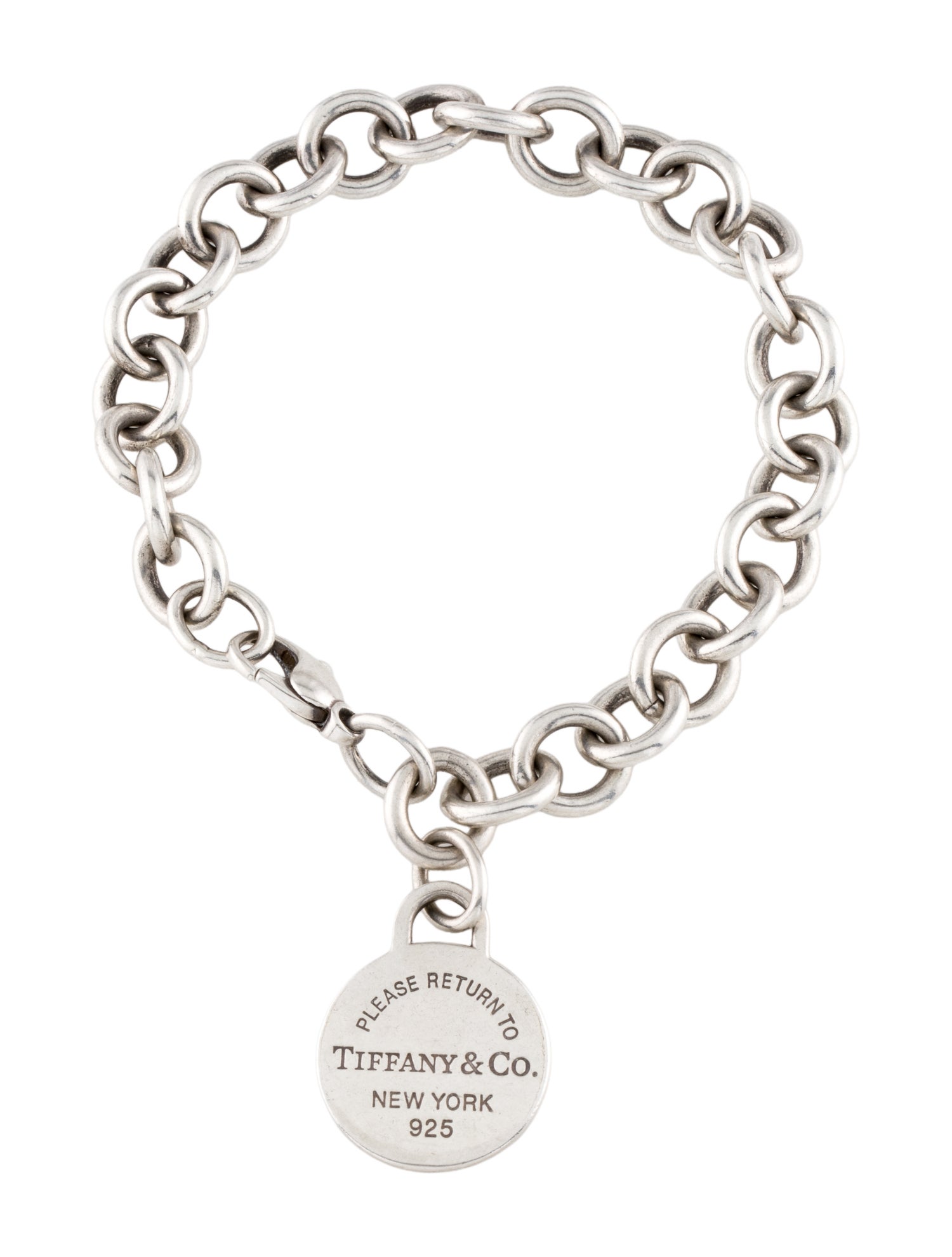 Tiffany & Co. Circle Tag Charm Bracelet