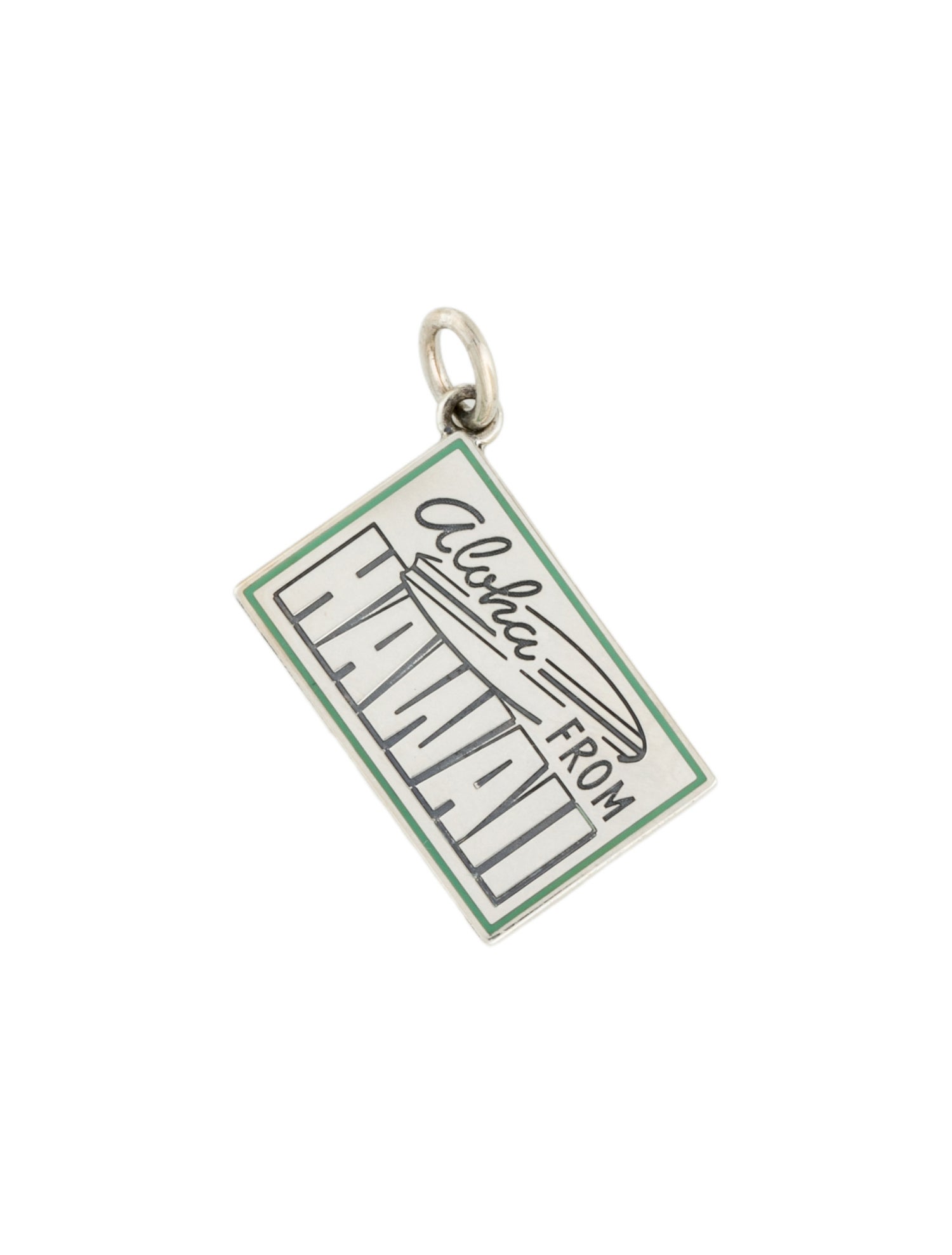 Tiffany & Co. Enamel 'Aloha From Hawaii' Postcard Charm