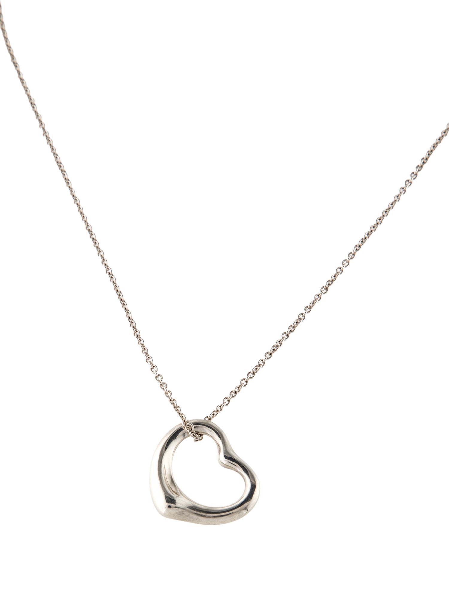Tiffany & Co. Open Heart Pendant Necklace