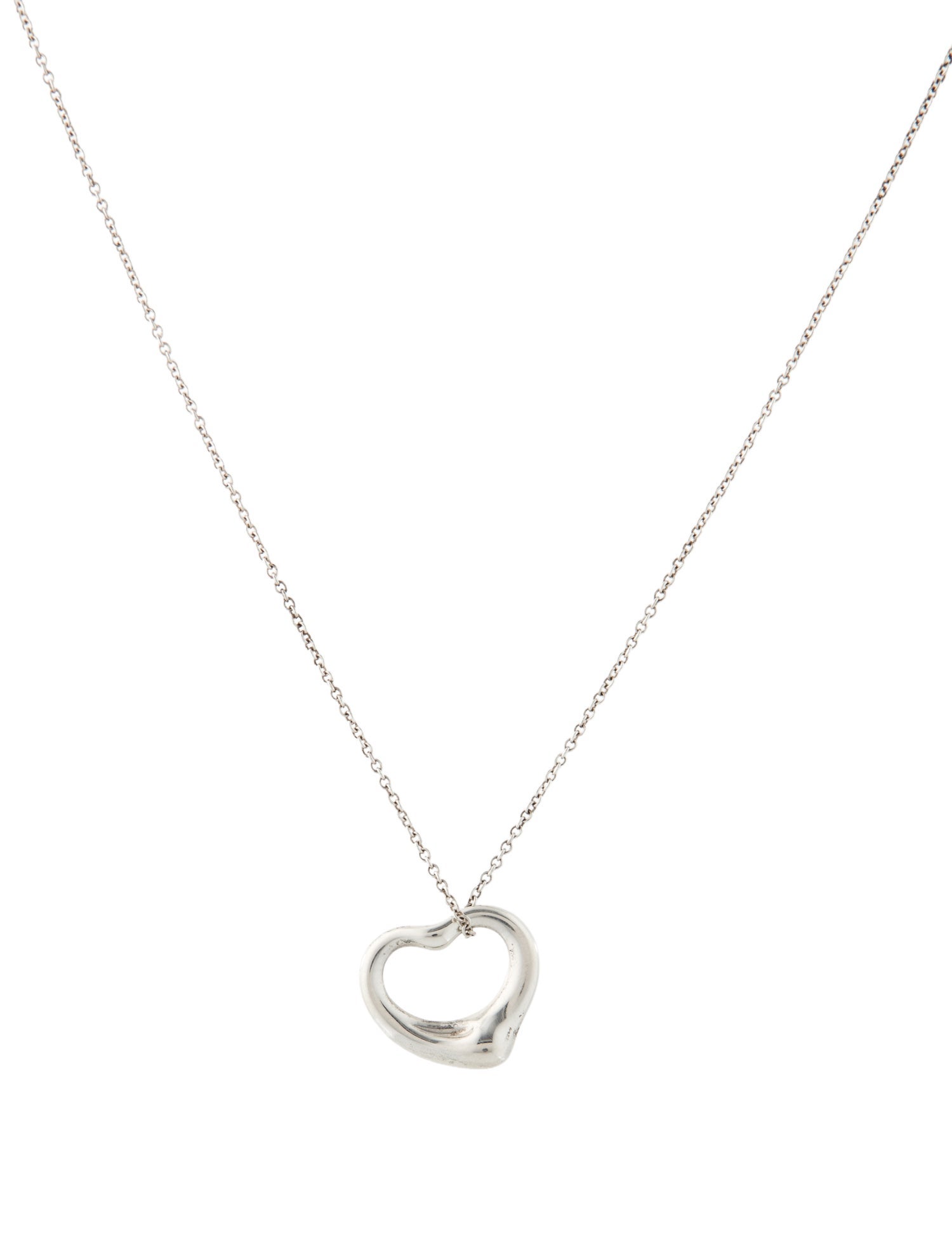 Tiffany & Co. Open Heart Pendant Necklace