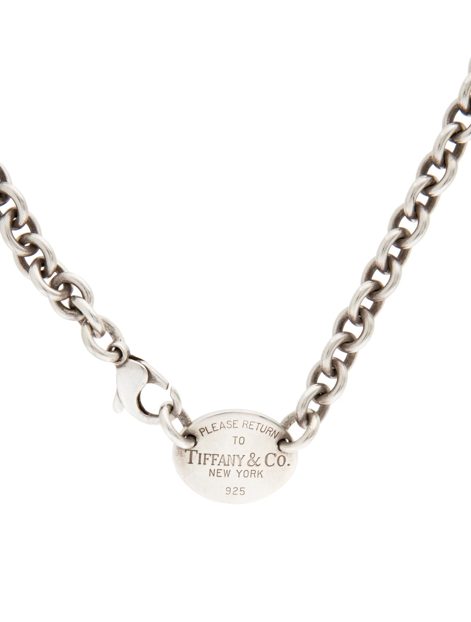 Tiffany & Co. Oval Tag Necklace