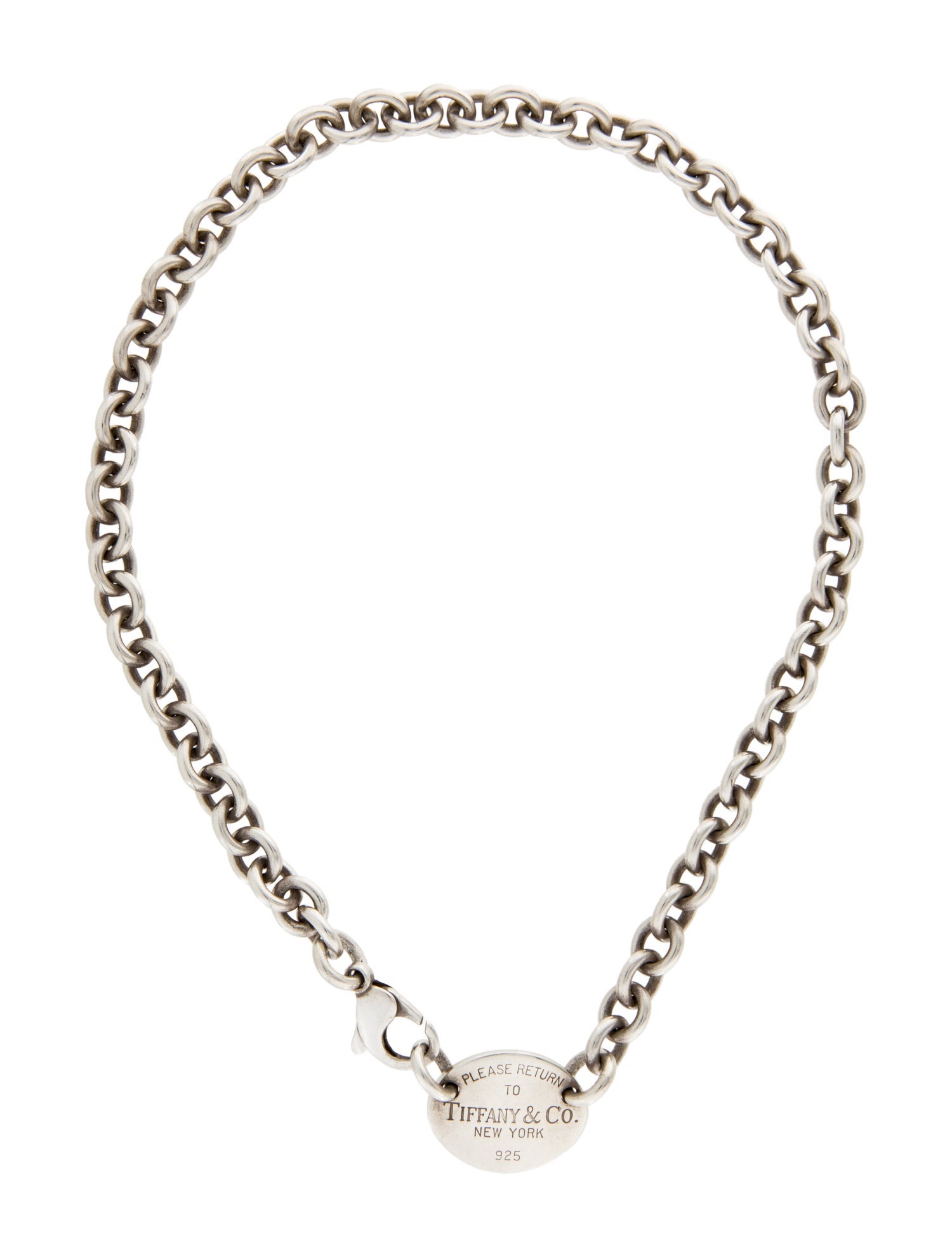Tiffany & Co. Oval Tag Necklace