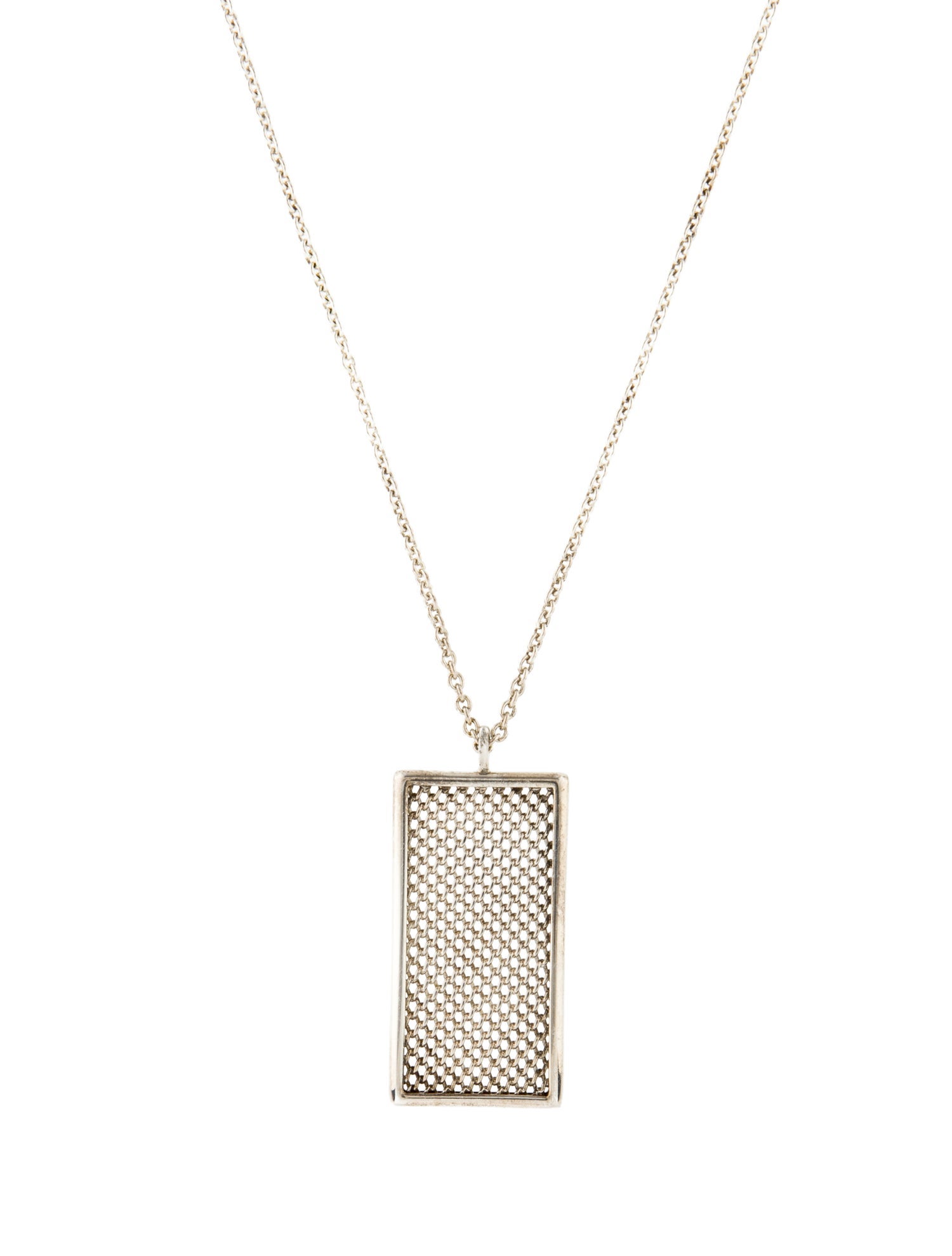 Tiffany & Co. Somerset Rectangle Pendant Necklace