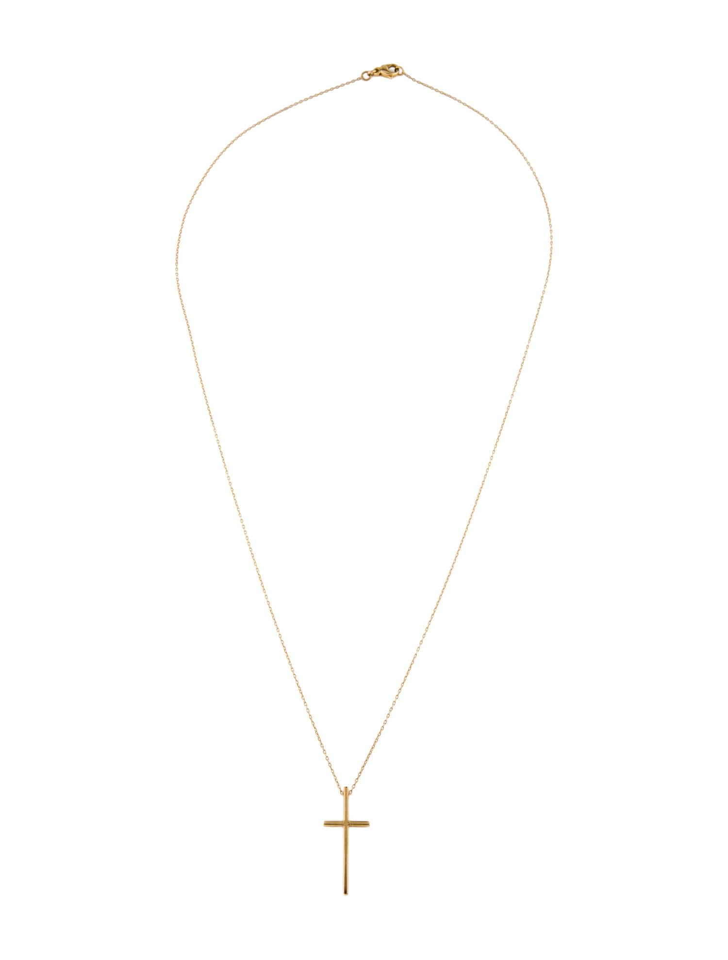 Tiffany & Co. 18K Metro Cross Pendant w/ Unbranded 18K Chain Necklace