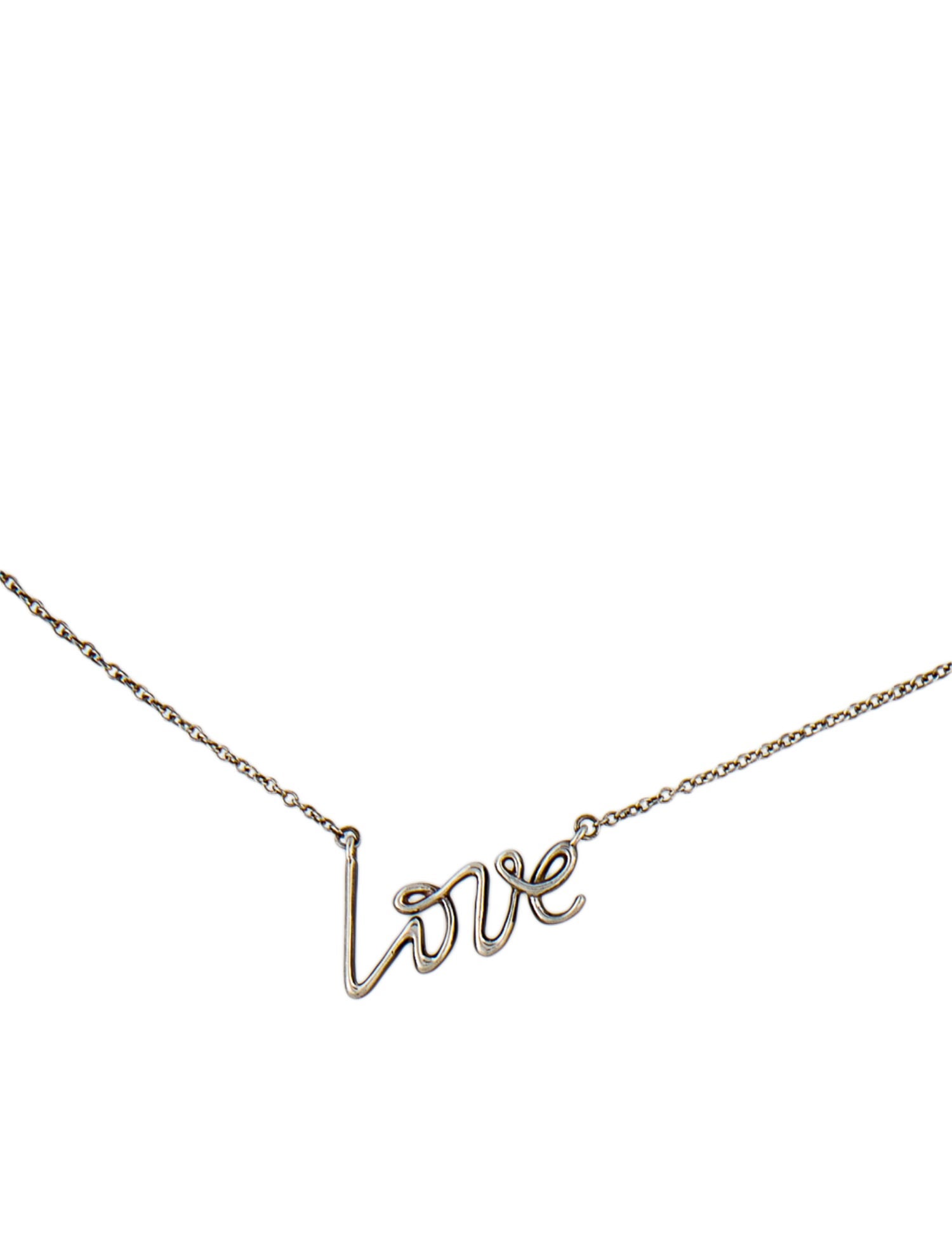 Tiffany & Co. Graffiti 'Love' Pendant Necklace