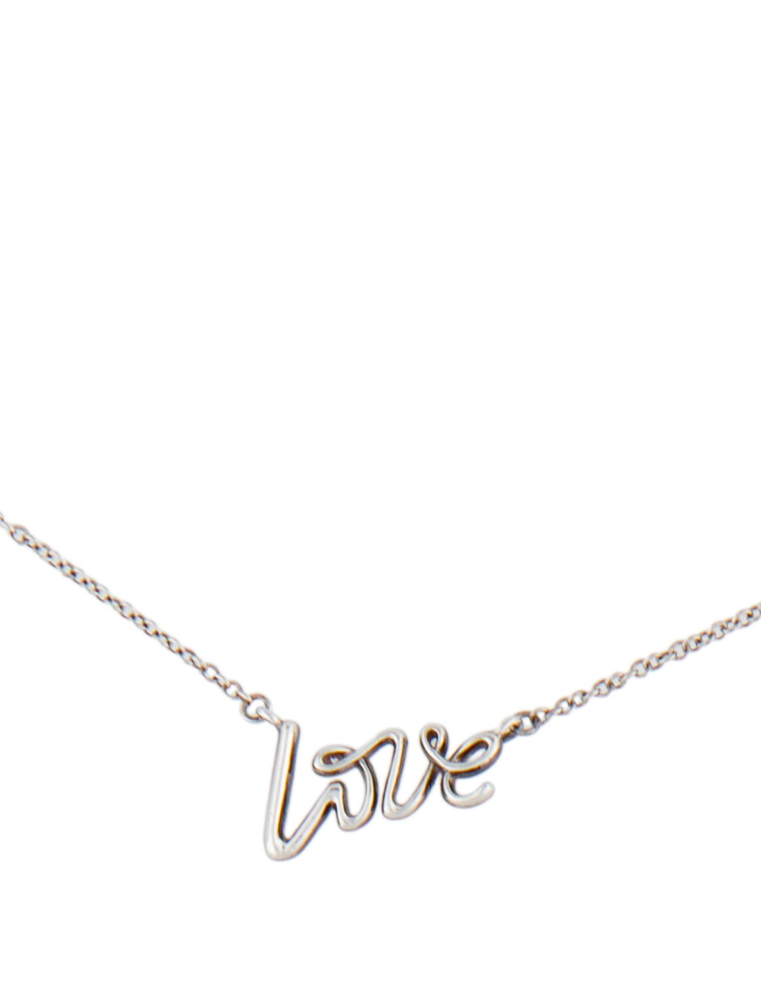 Tiffany & Co. Graffiti 'Love' Pendant Necklace