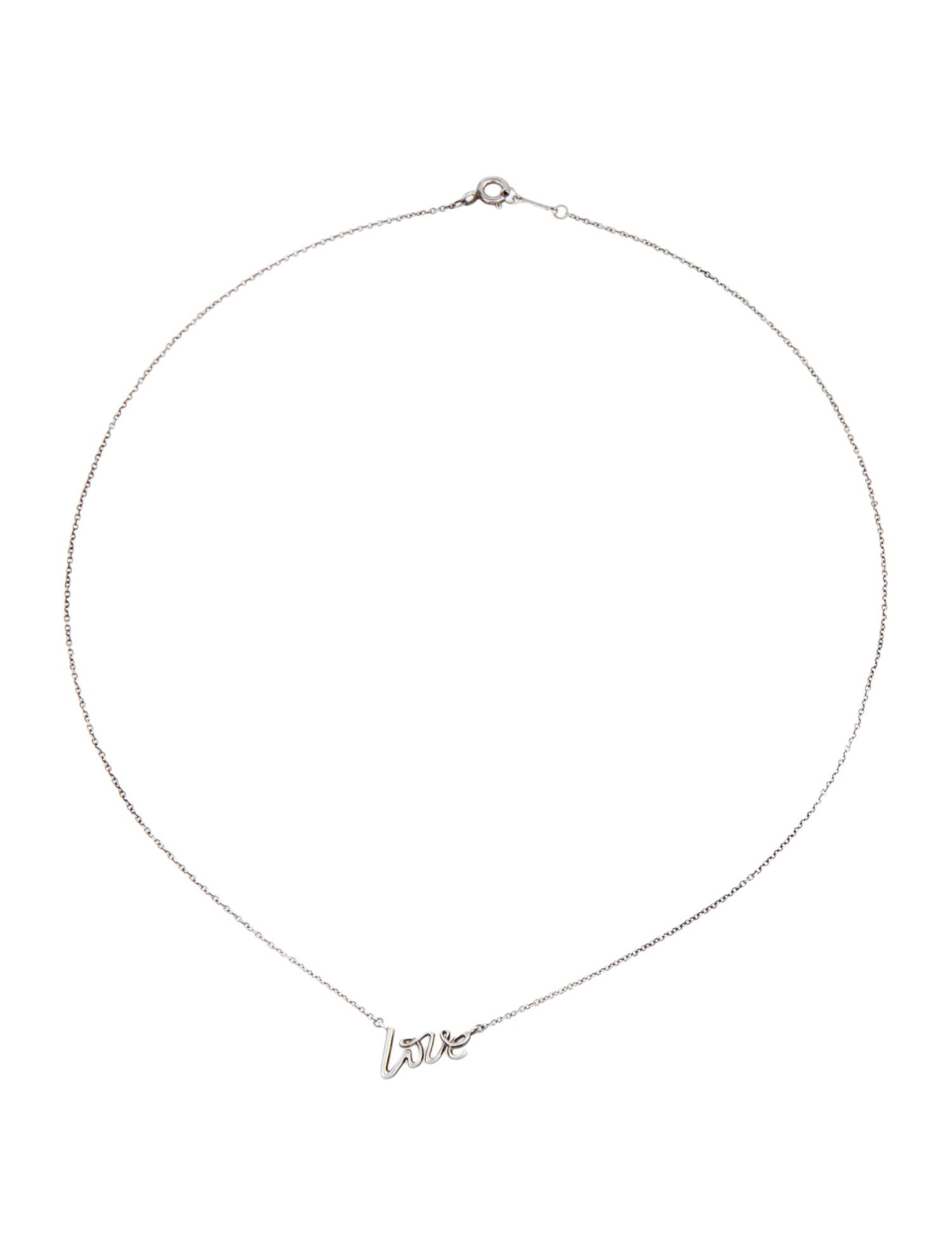 Tiffany & Co. Graffiti 'Love' Pendant Necklace