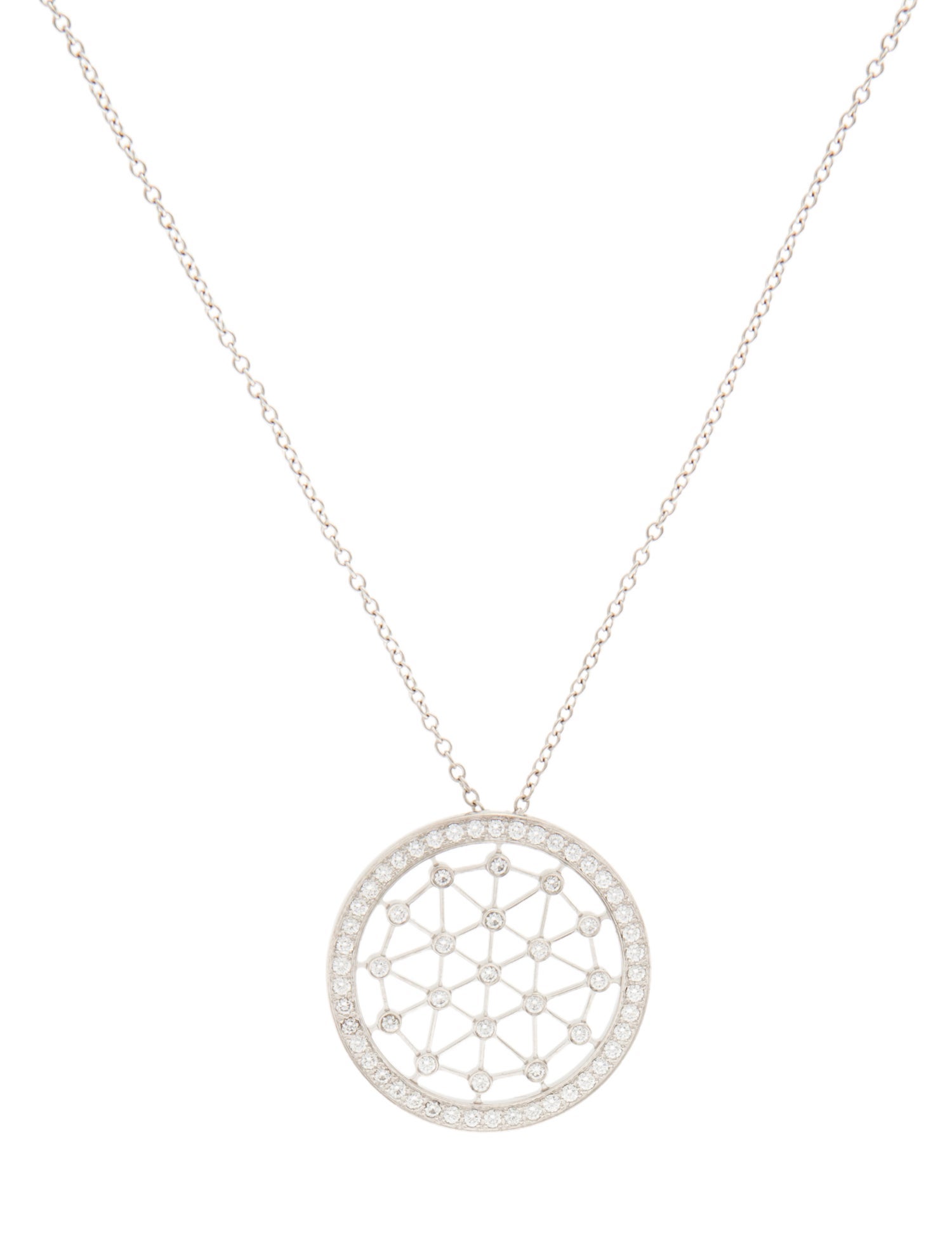 Tiffany & Co. Platinum Diamond Voile Necklace