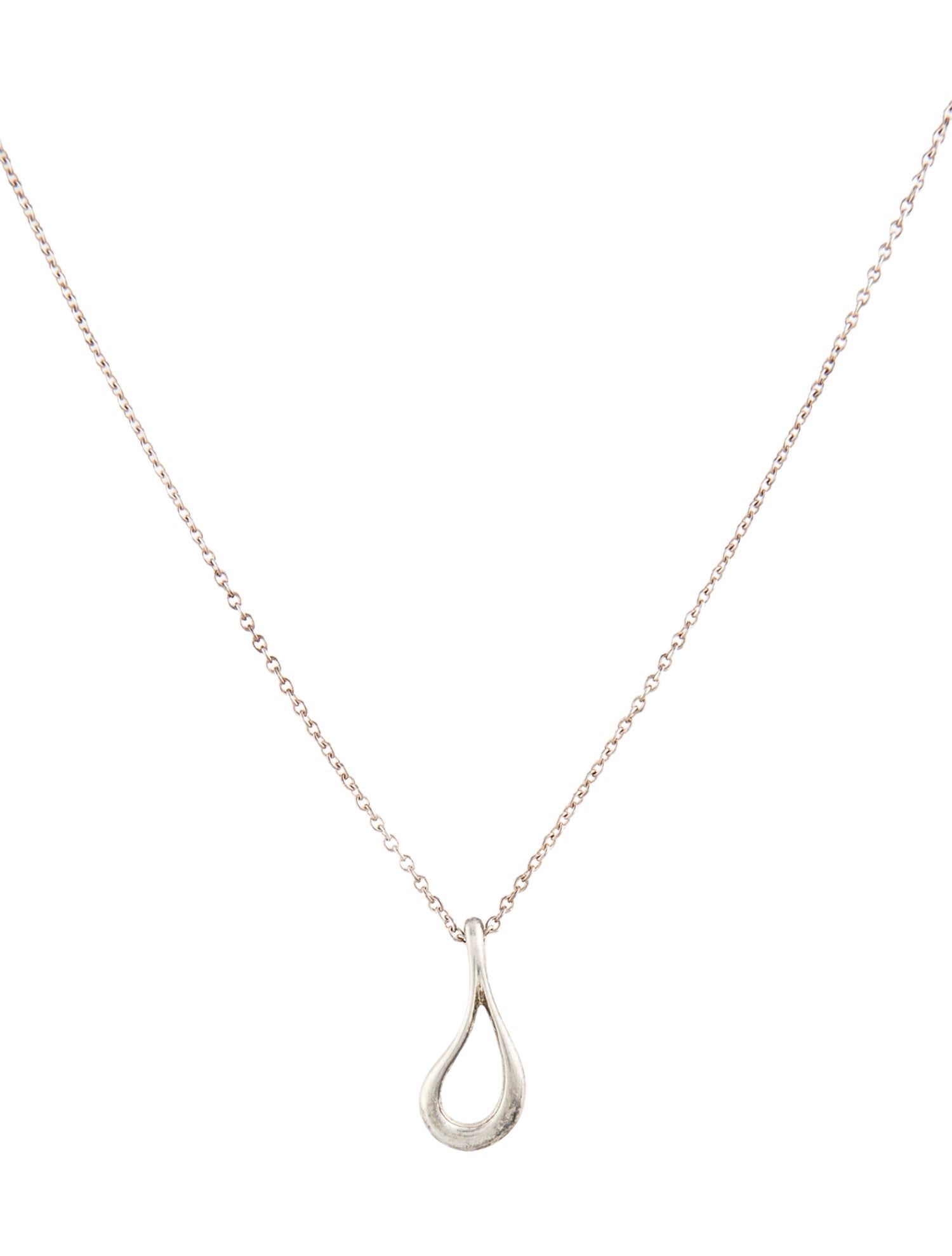 Tiffany & Co. Open Teardrop Pendant Necklace