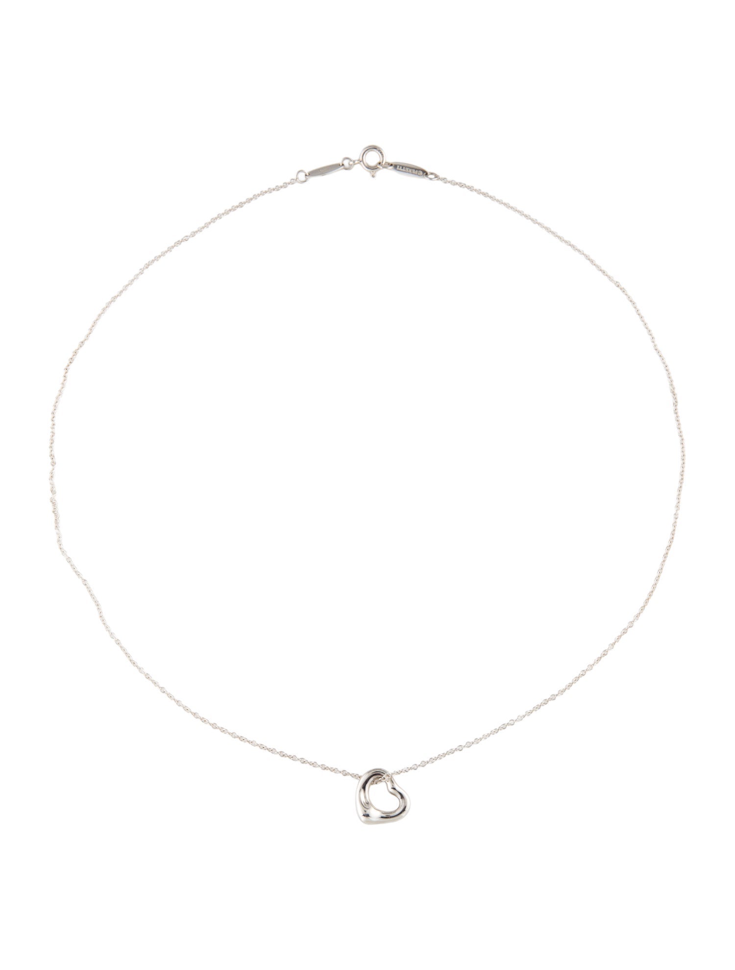 Tiffany & Co. Open Heart Pendant Necklace