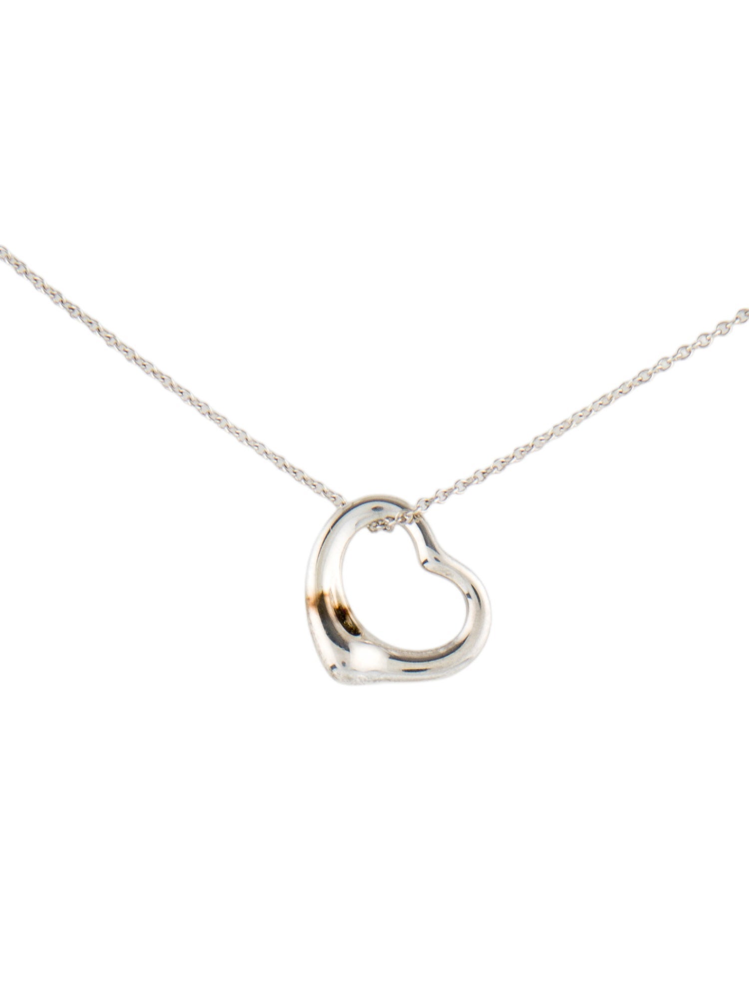 Tiffany & Co. Open Heart Pendant Necklace