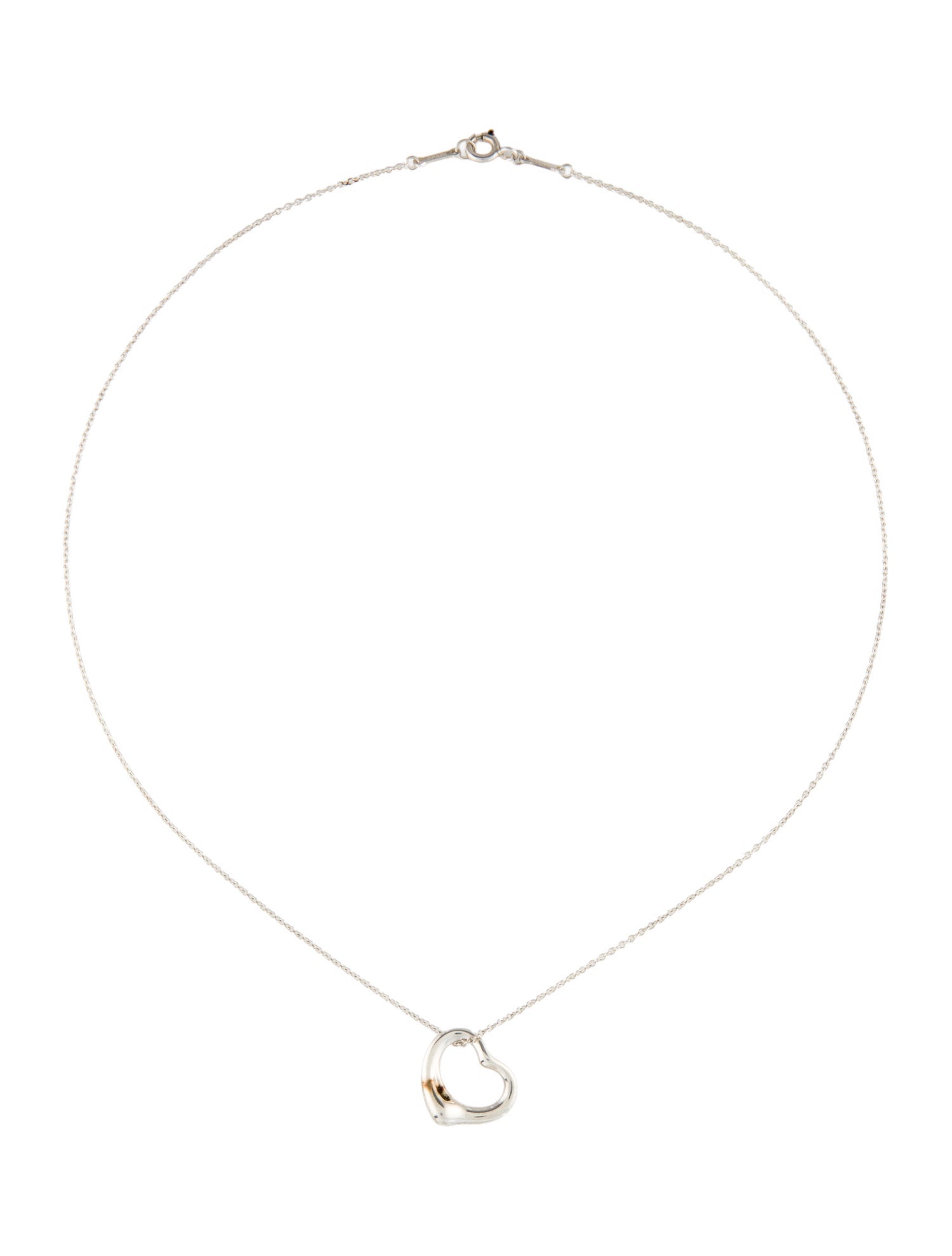Tiffany & Co. Open Heart Pendant Necklace