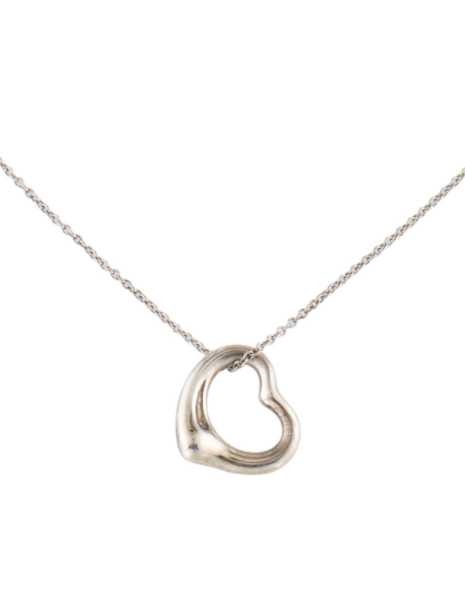 Tiffany & Co. Open Heart Pendant Necklace