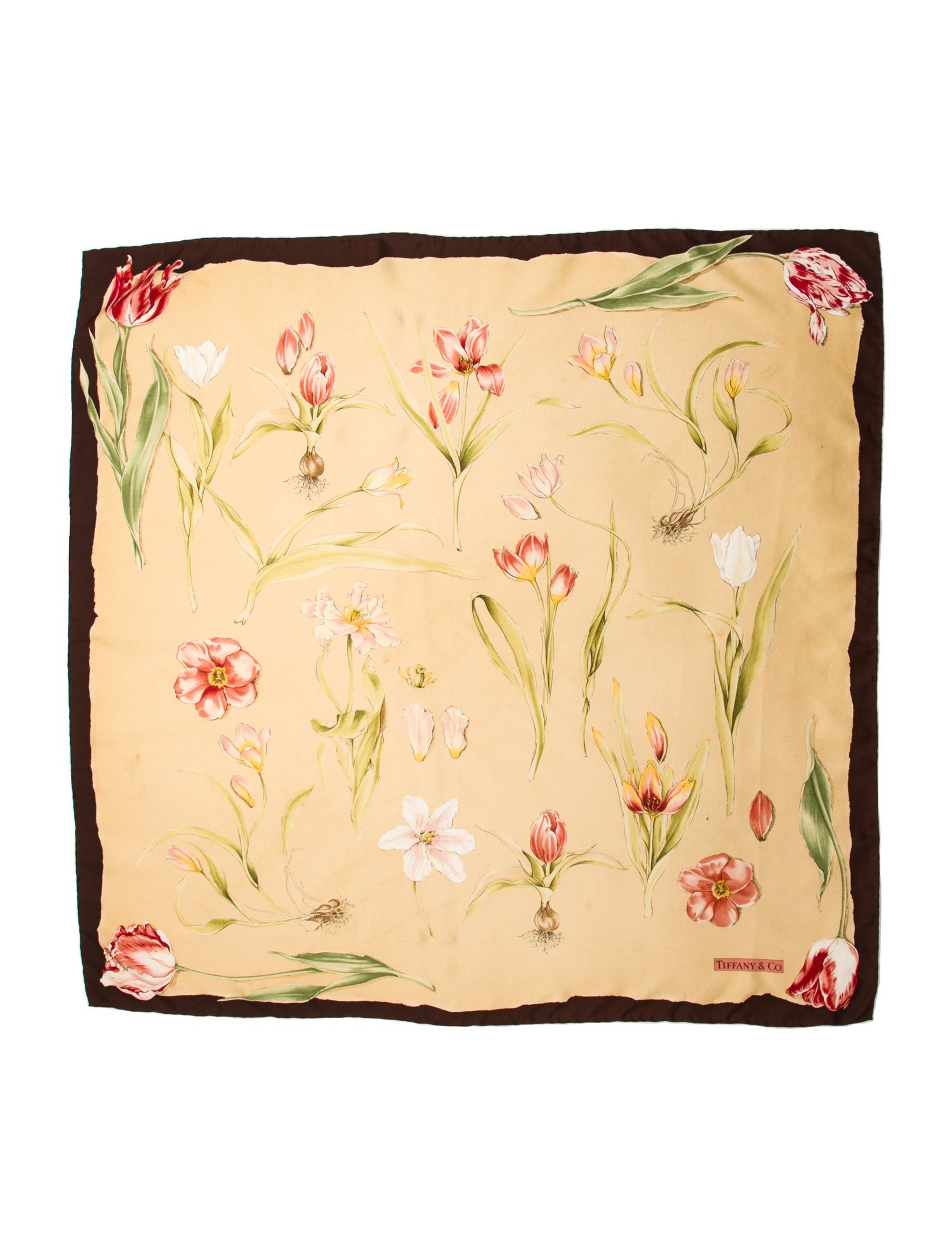 Tiffany & Co. Silk Floral Print Scarf