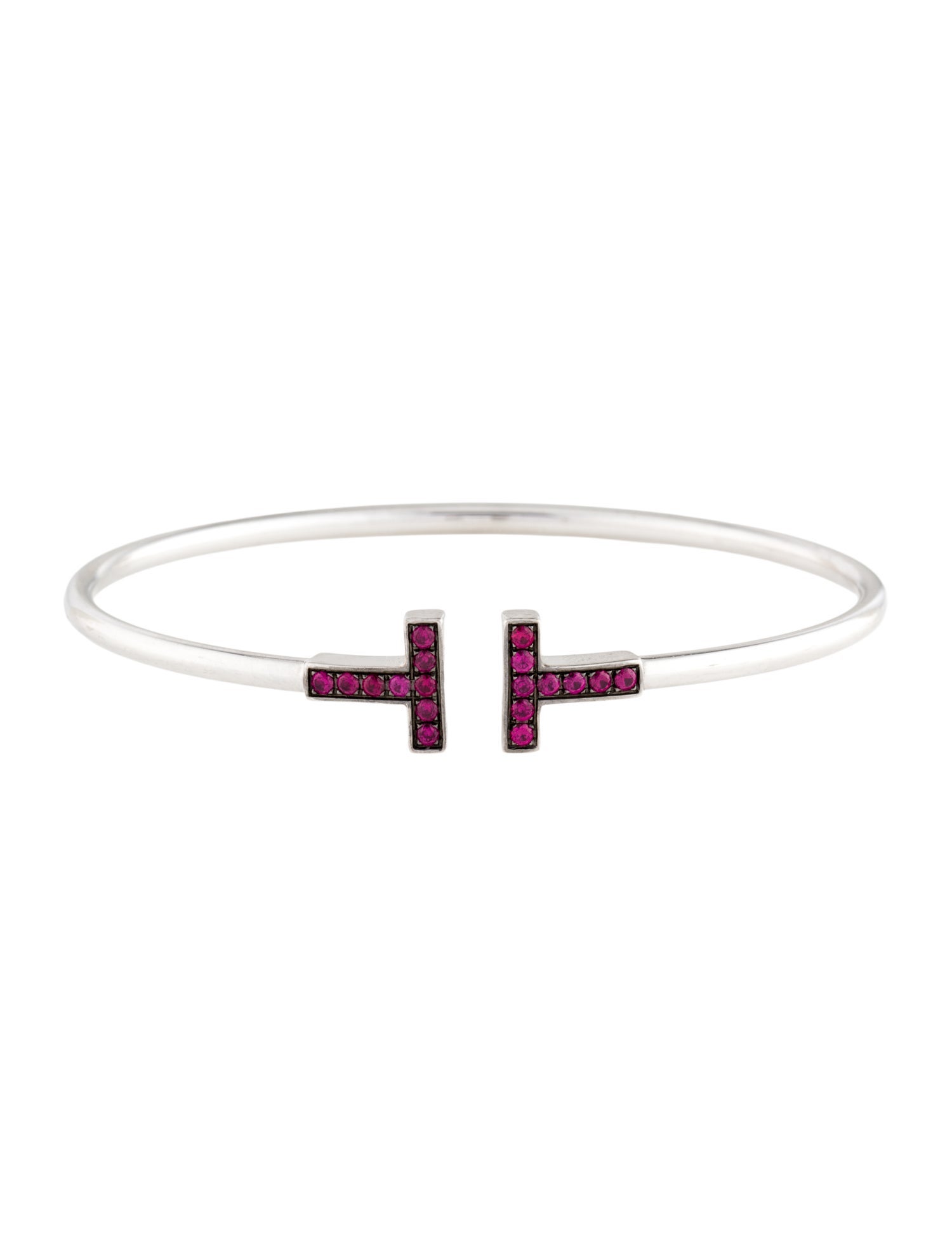Tiffany & Co. 18K Ruby T Wire Bracelet