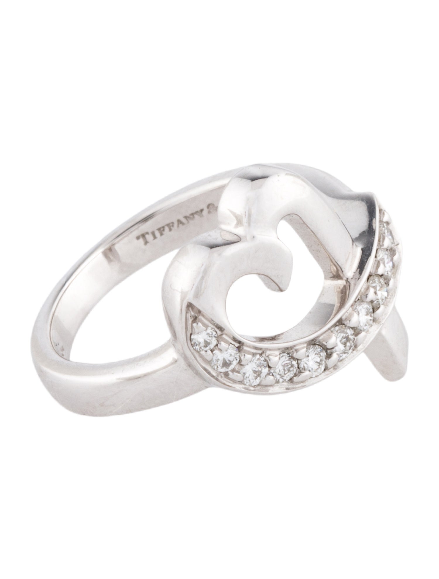Tiffany & Co. 18K Diamond Loving Heart Ring