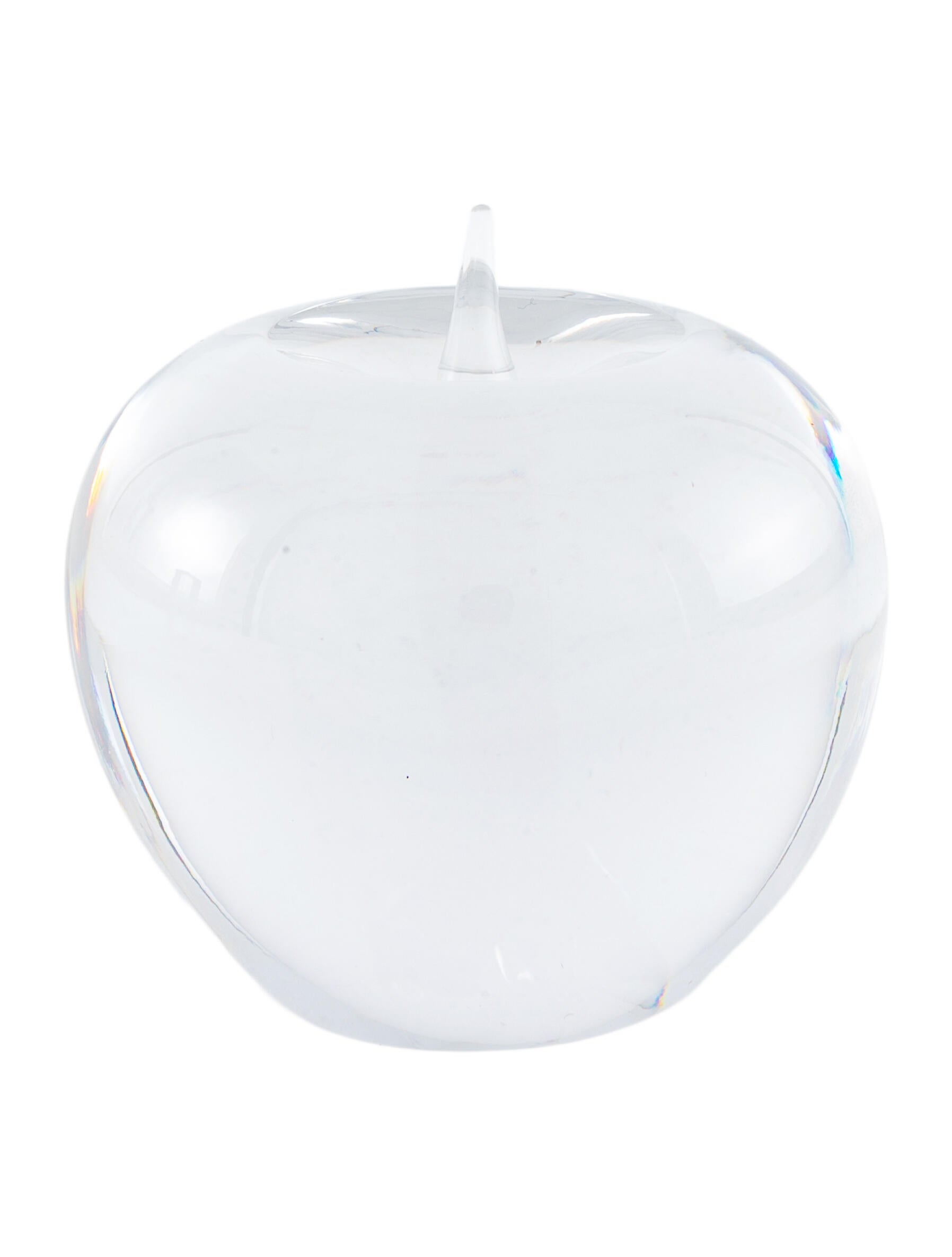 Tiffany & Co. Crystal Apple Paperweight