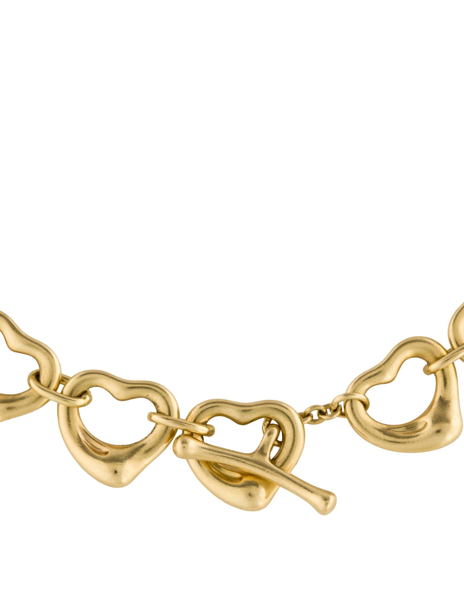 Tiffany & Co. 18K Open Heart Link Bracelet-