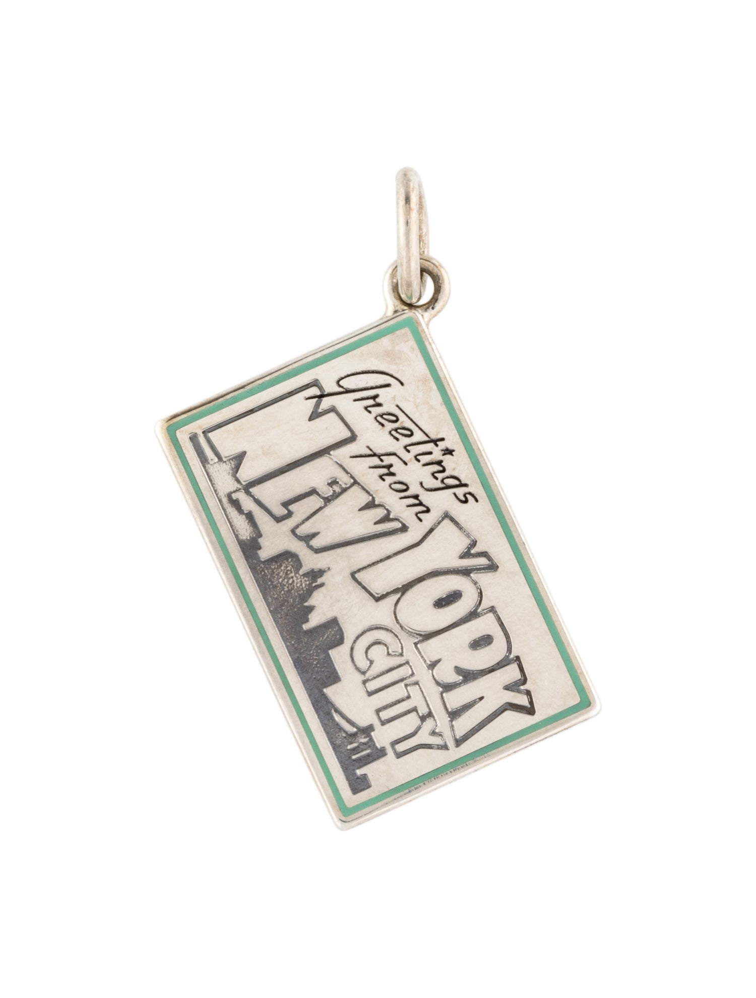 Tiffany & Co. Enamel 'Greetings from New York City' Postcard Charm