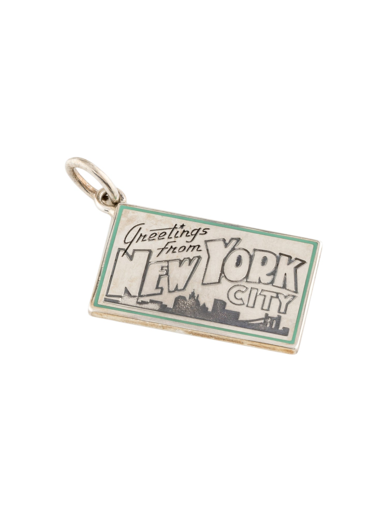 Tiffany & Co. Enamel 'Greetings from New York City' Postcard Charm