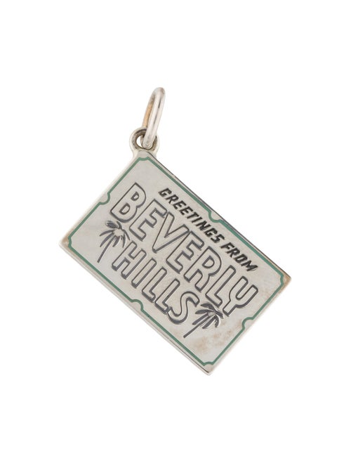 Tiffany & Co. Enamel 'Greetings from Beverly Hills' Postcard Charm