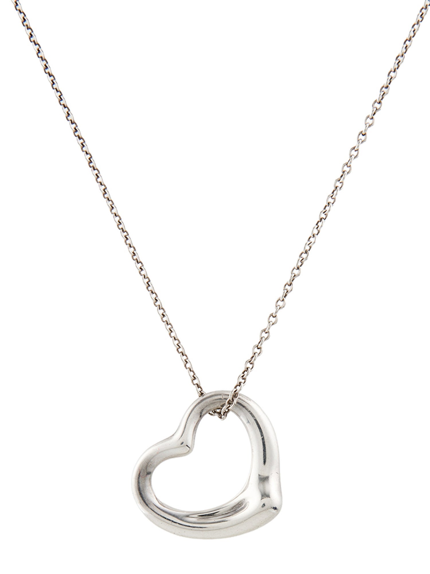Tiffany & Co. Open Heart Pendant Necklace
