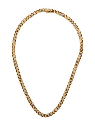 Tiffany & Co. 18K 7.20ctw Diamond Tennis Link Chain Necklace