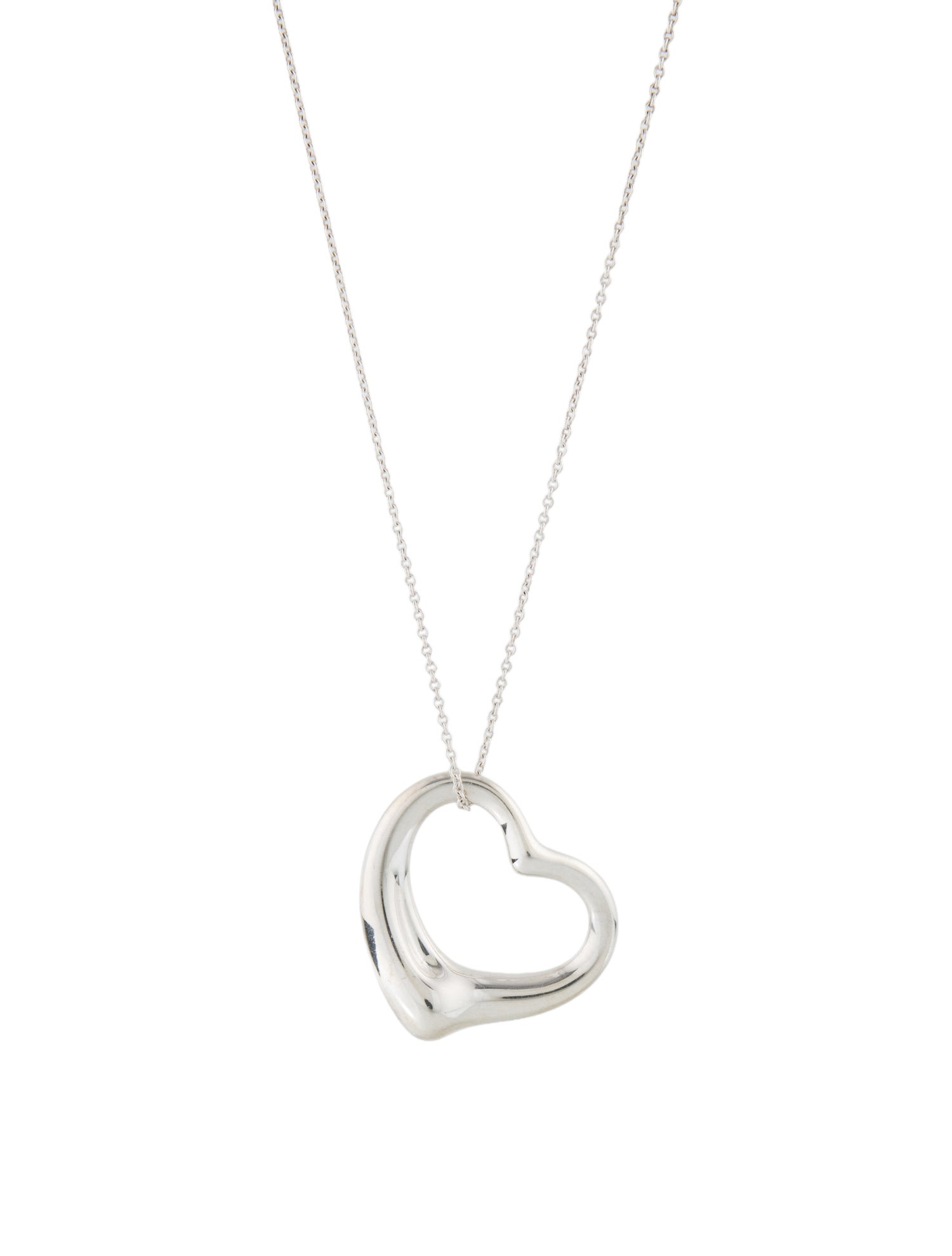 Tiffany & Co. Open Heart Pendant Necklace