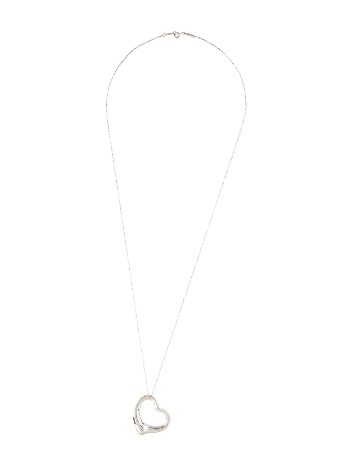 Tiffany & Co. Open Heart Pendant Necklace