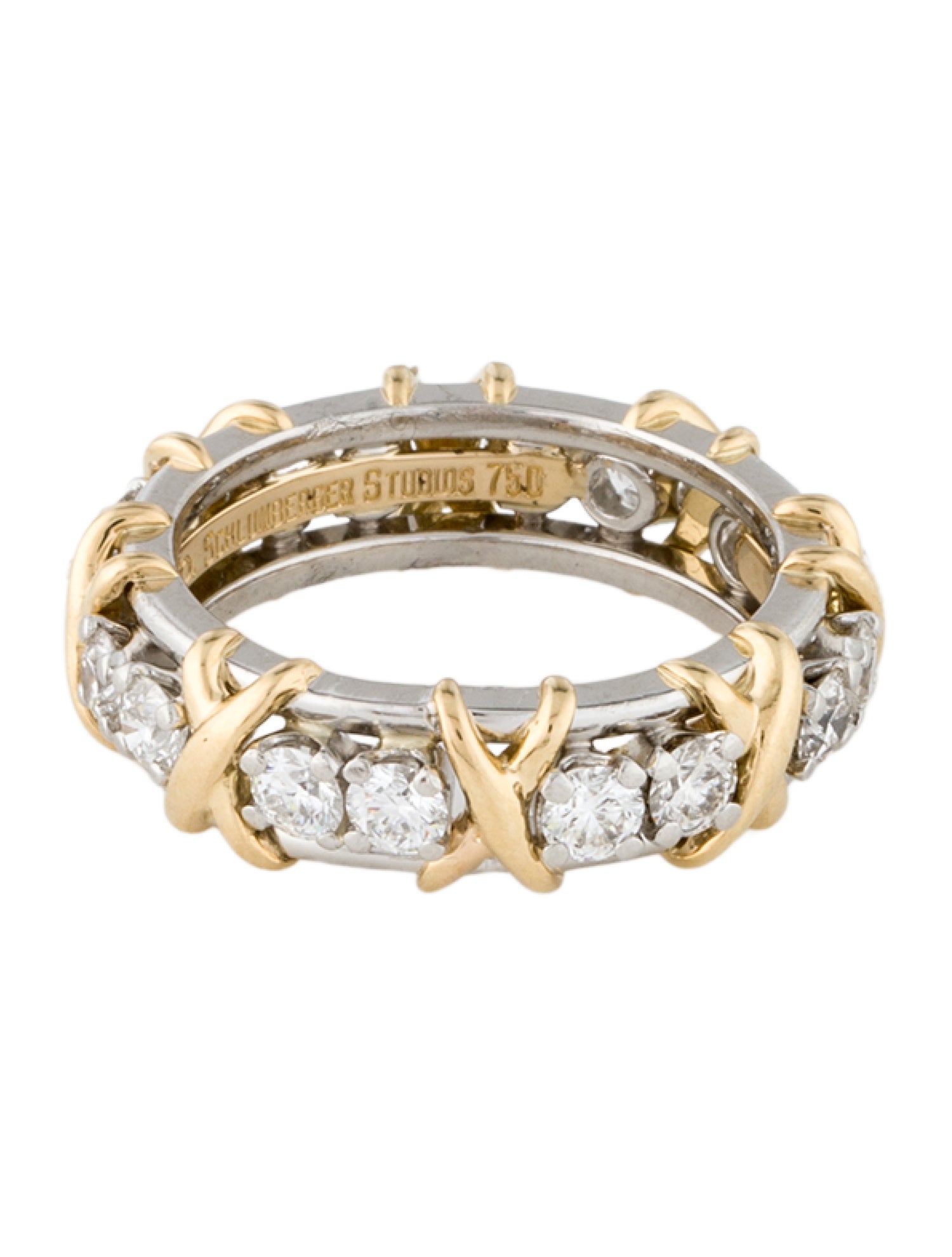 Tiffany & Co. Platinum Diamond Sixteen Stone Band