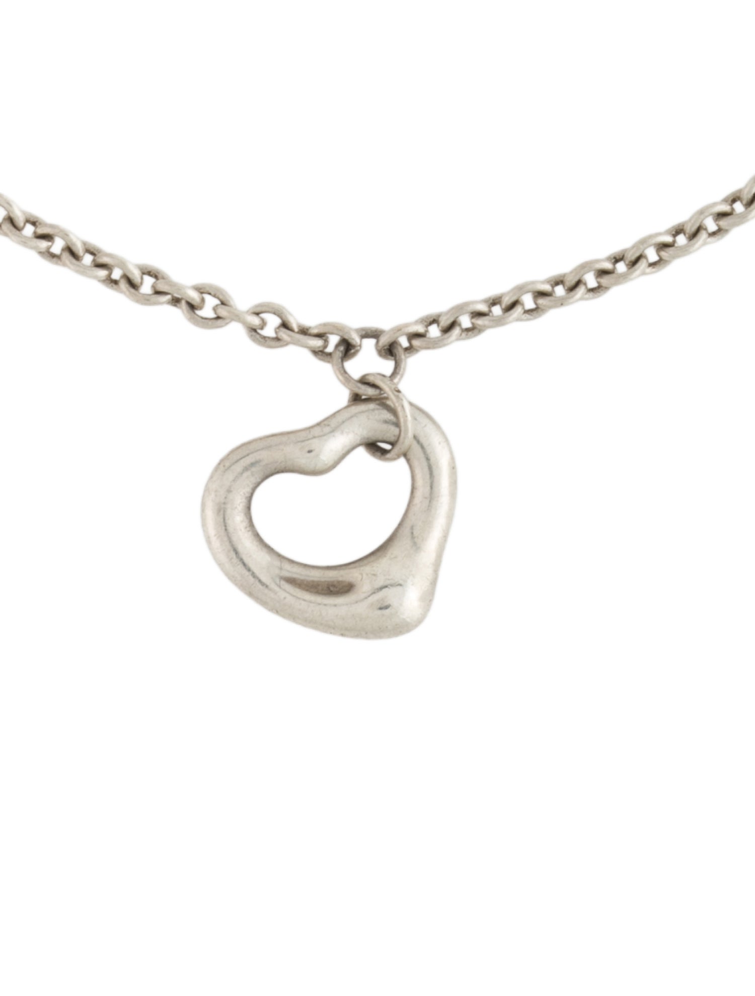 Tiffany & Co. Open Heart Charm Bracelet