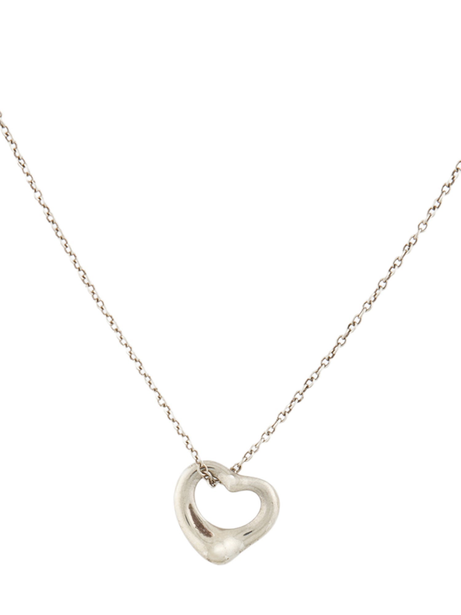 Tiffany & Co. Open Heart Pendant Necklace