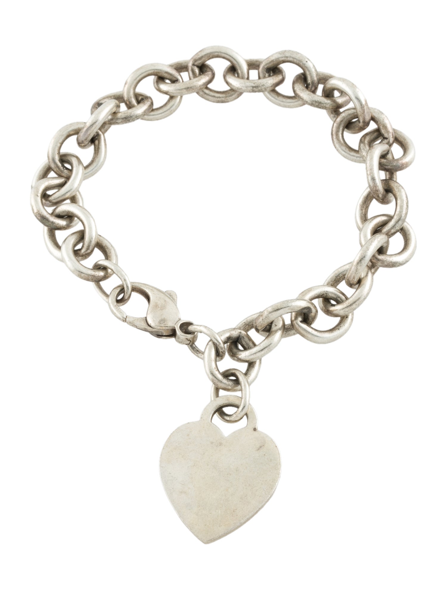 Tiffany & Co. Vintage Heart Tag Charm Bracelet
