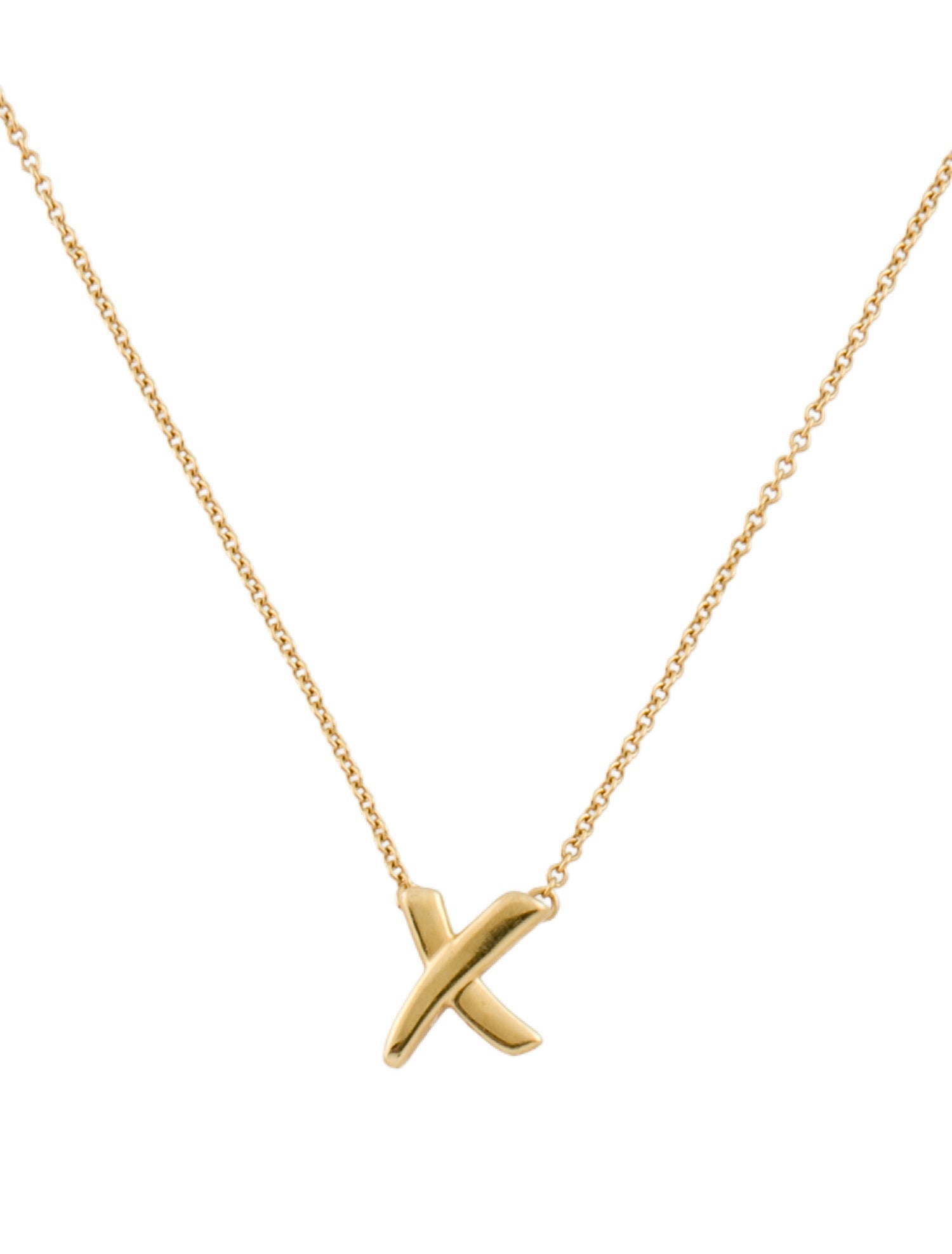 Tiffany & Co. 18K Graffiti X Pendant Necklace
