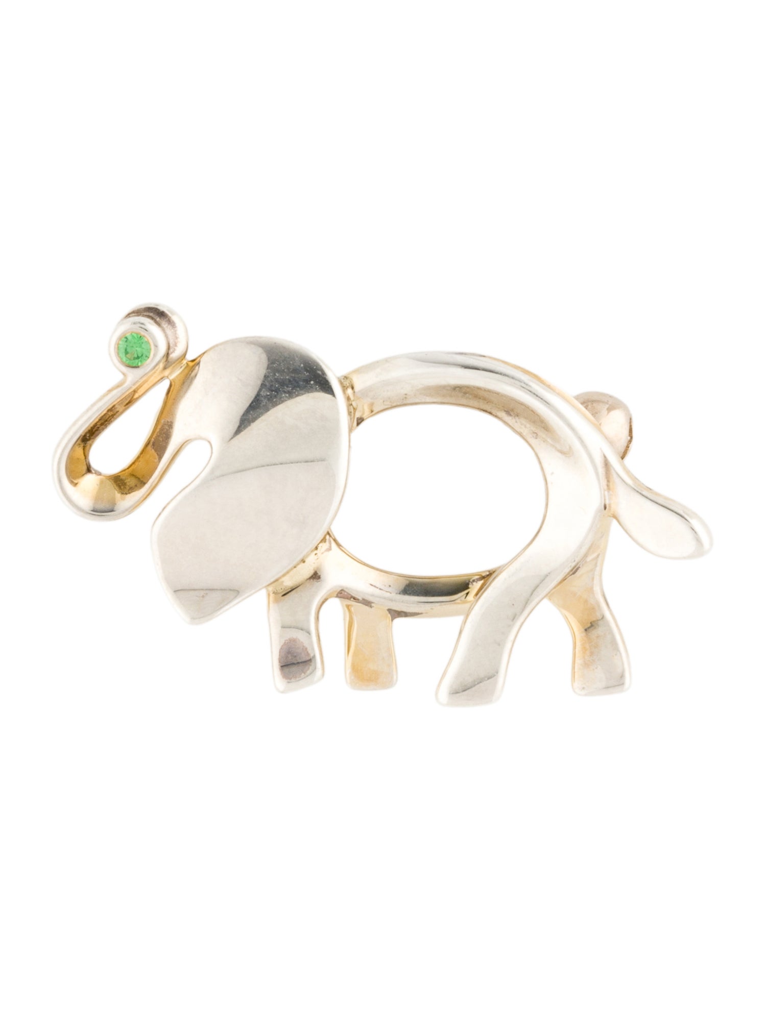 Tiffany & Co. Tsavorite Garnet Elephant Brooch