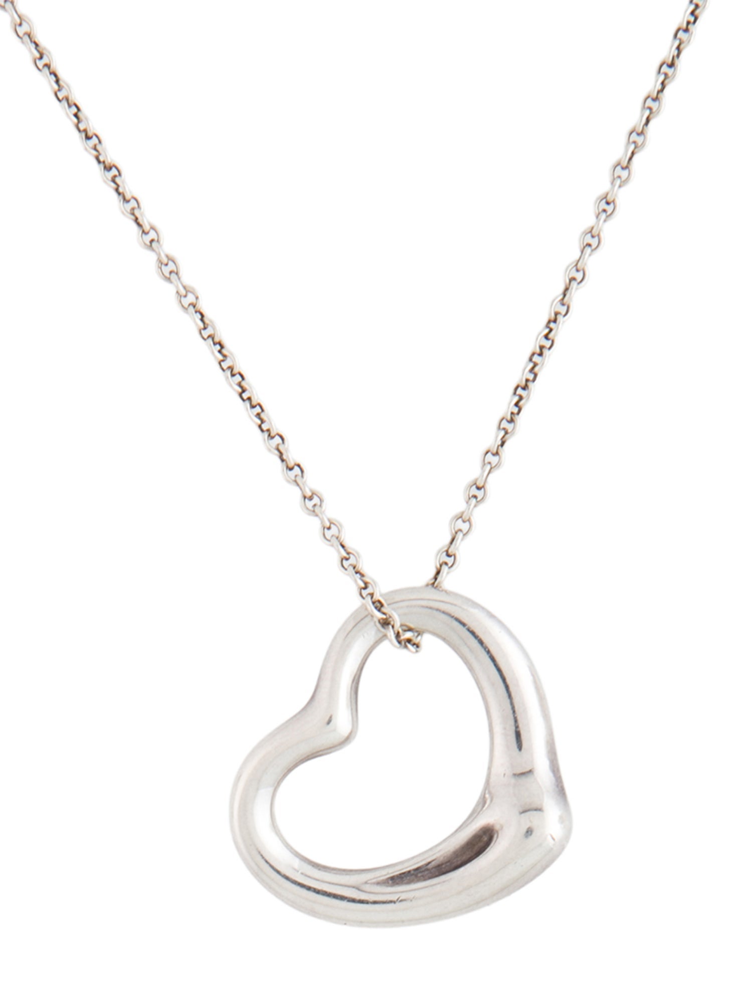 Tiffany & Co. Open Heart Pendant Necklace