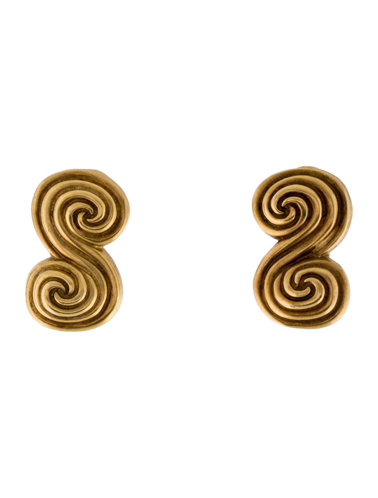 Tiffany & Co. Vintage 18K Spiral Earclip Earrings