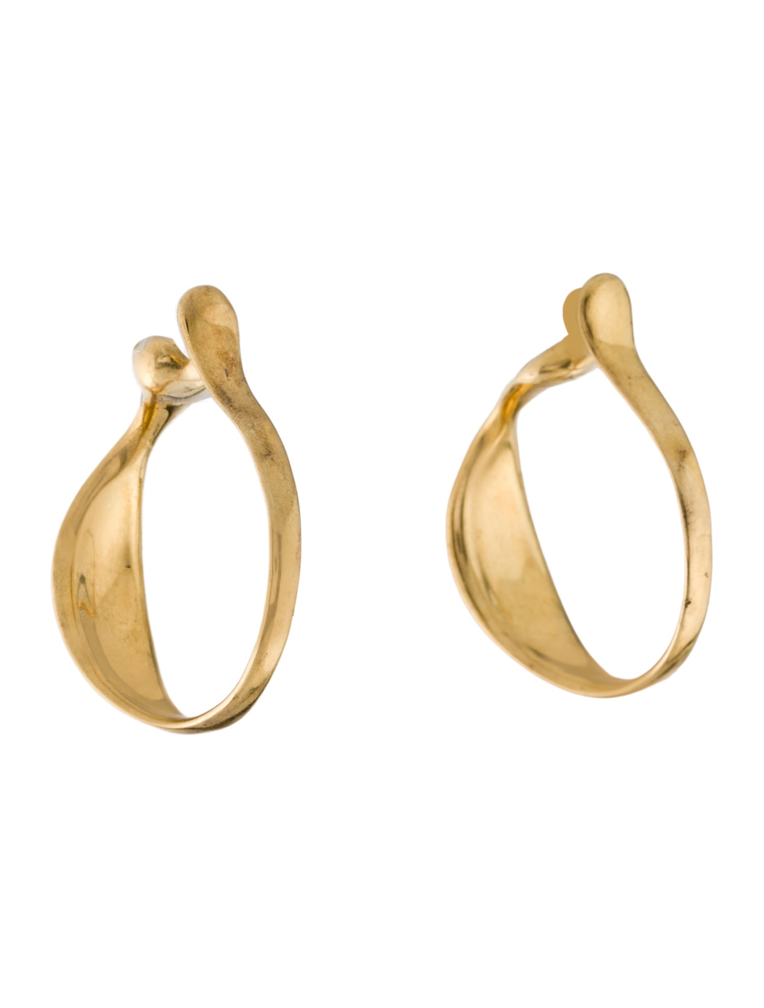 Tiffany & Co. Vintage 18K Clip-On Hoop Earrings