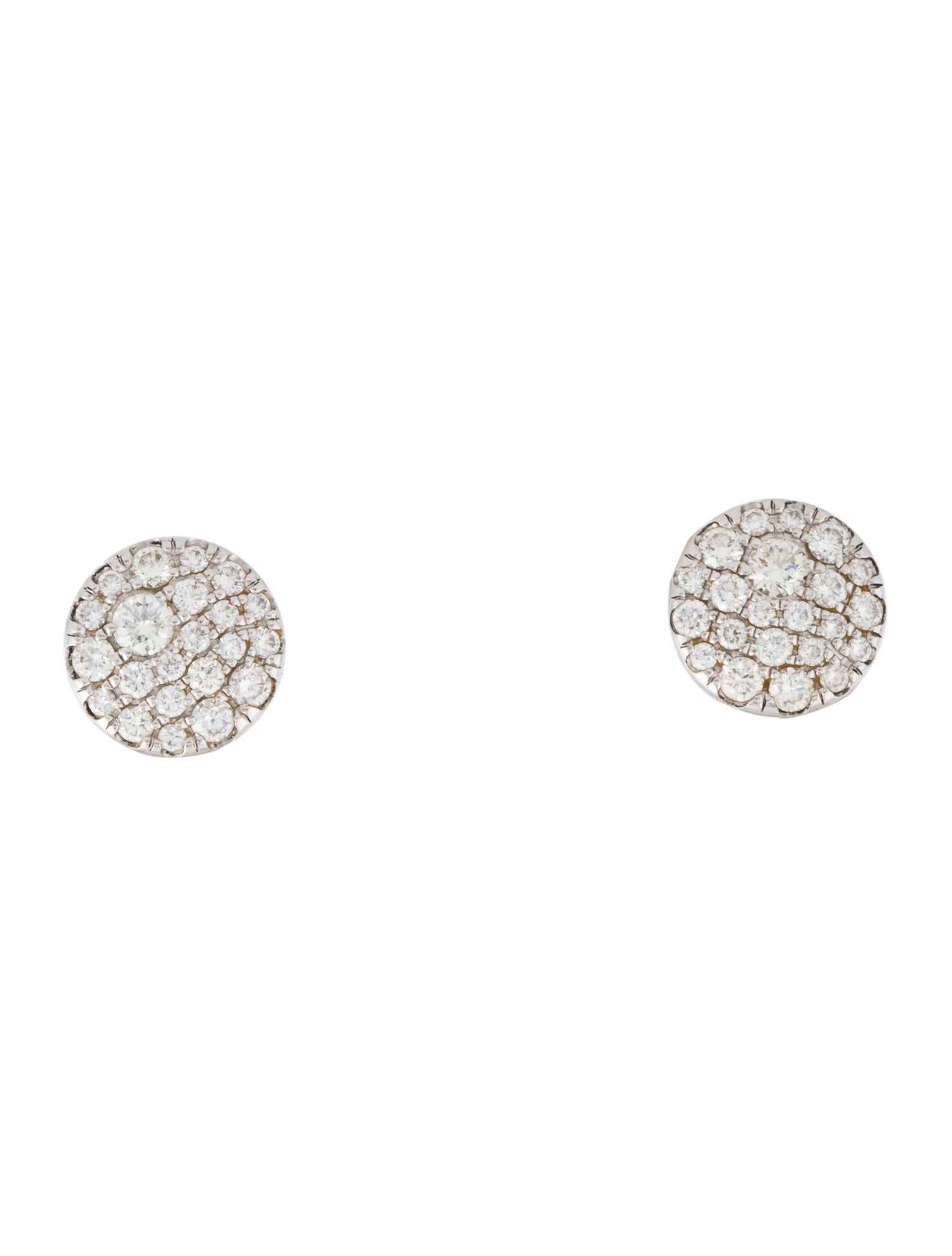 Tiffany & Co. 18K Diamond Pavé Metro Stud Earrings