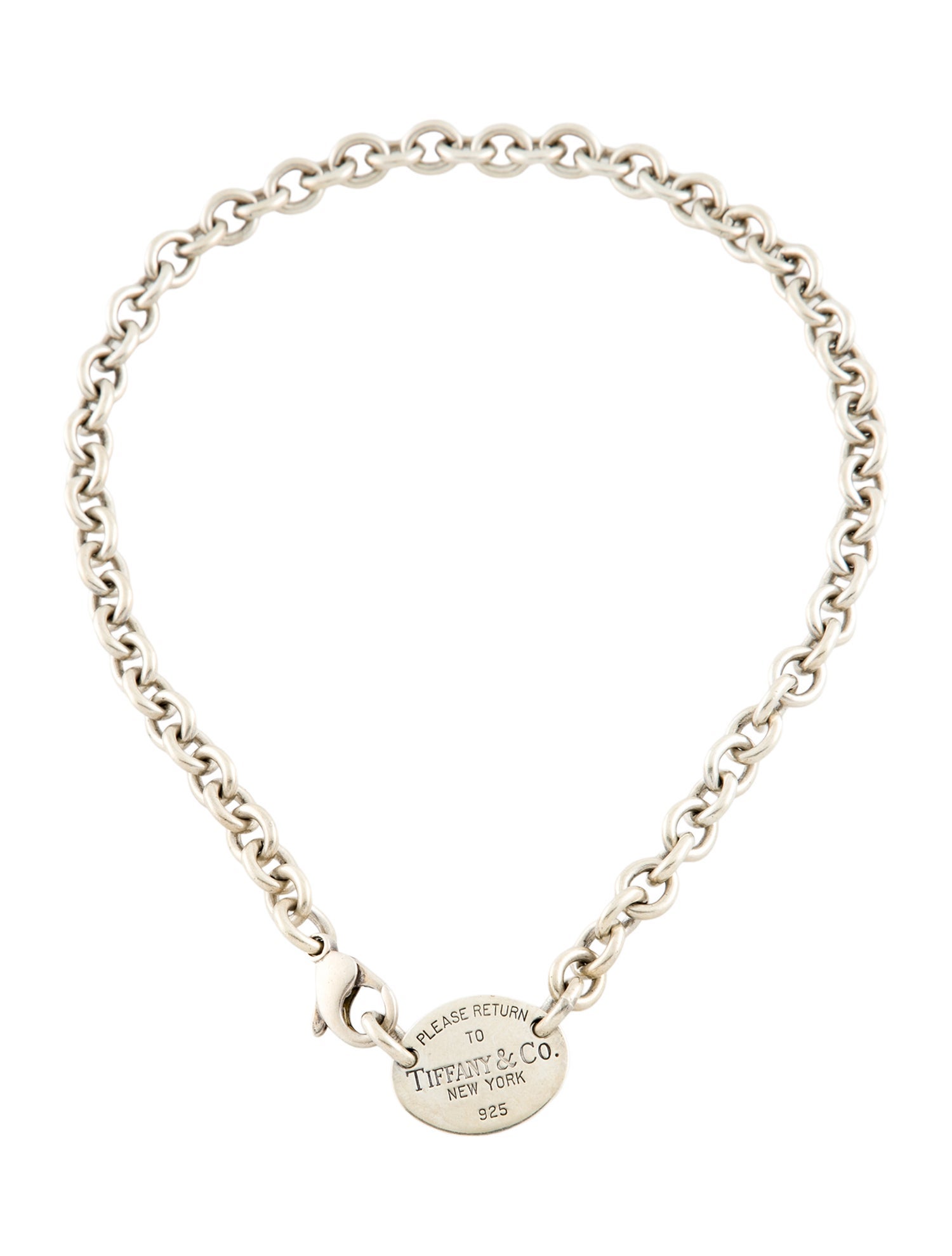 Tiffany & Co. Oval Tag Necklace