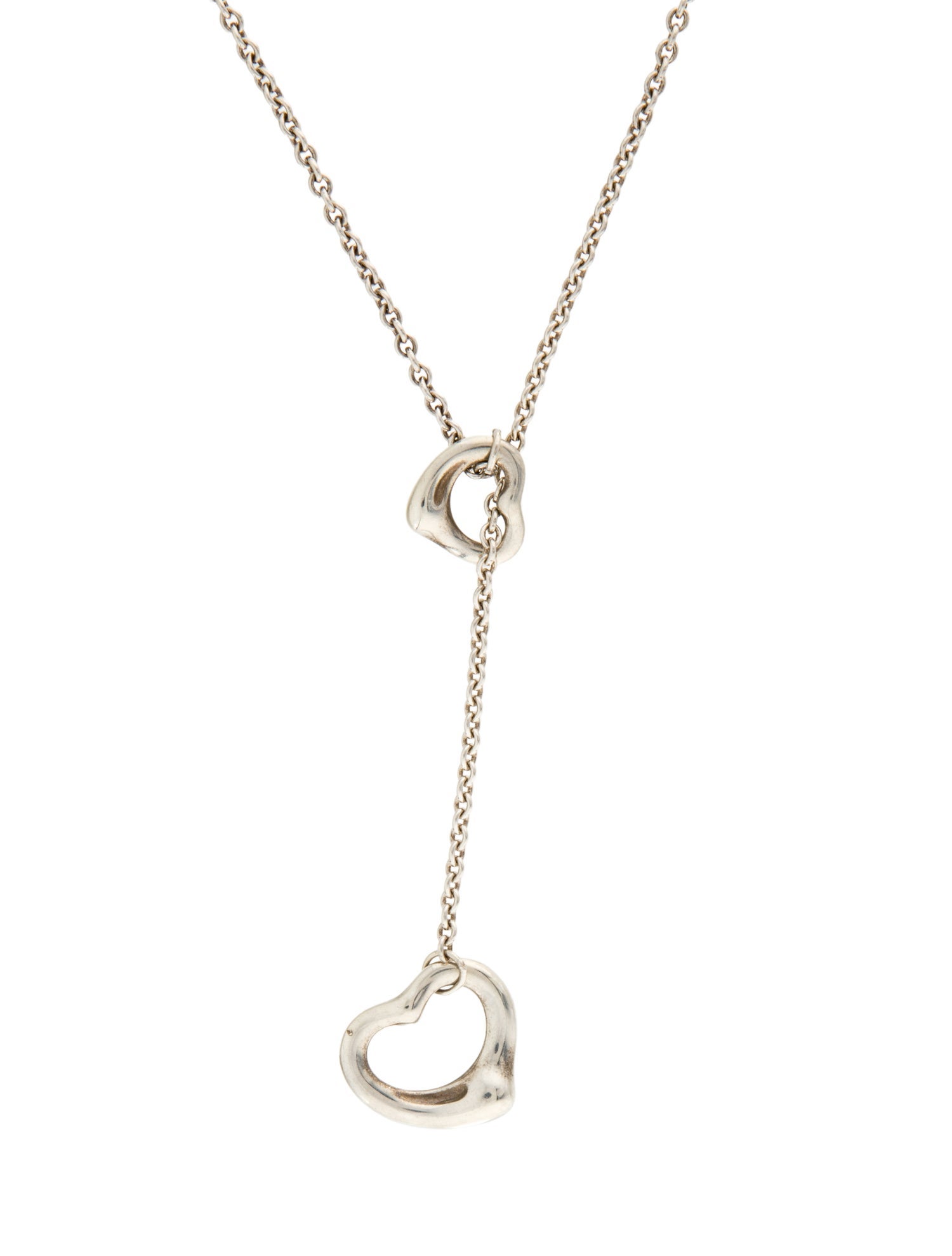 Tiffany & Co. Open Heart Lariat Necklace