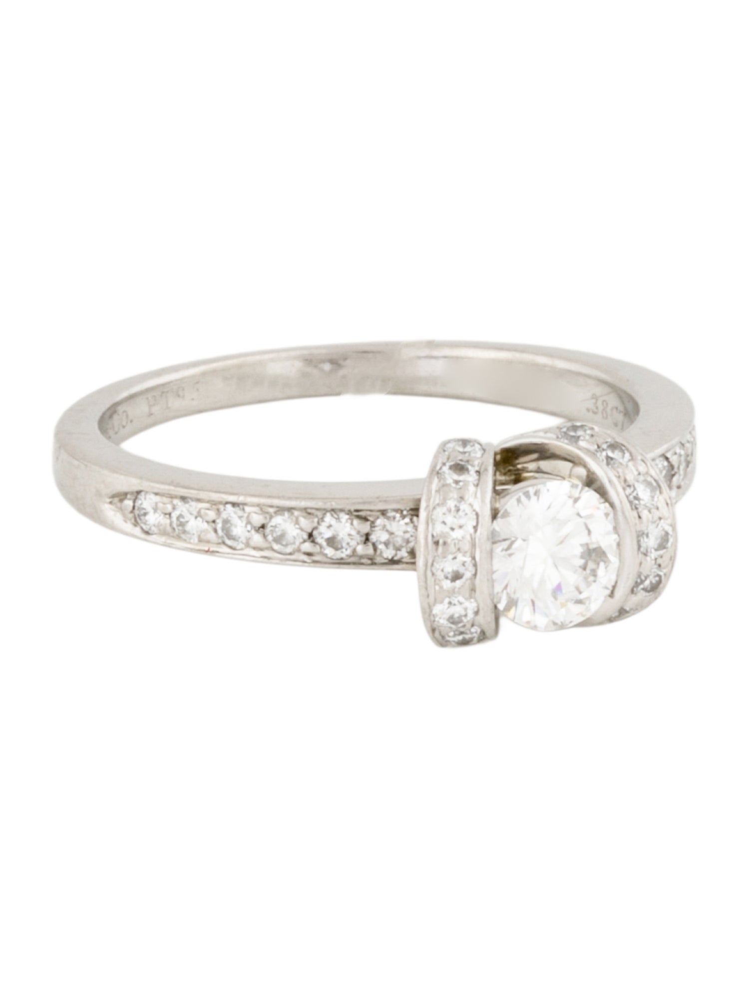 Tiffany & Co. Platinum Diamond Ribbon Engagement Ring