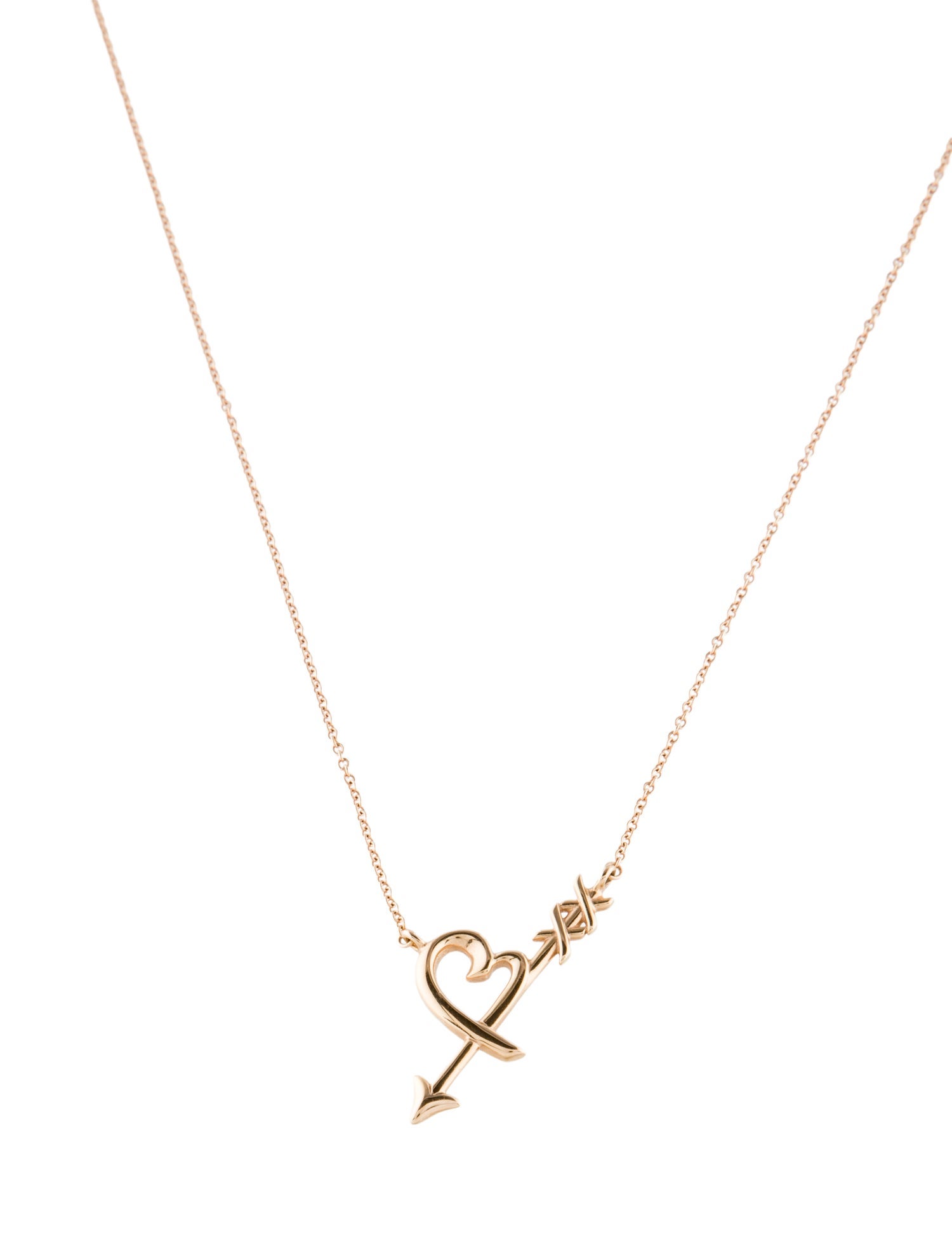 Tiffany & Co. 18K Paloma's Graffiti Heart & Arrow Pendant Necklace