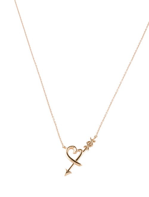 Tiffany & Co. 18K Paloma's Graffiti Heart & Arrow Pendant Necklace