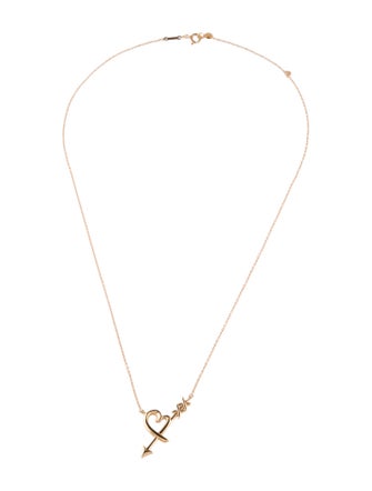 Tiffany & Co. 18K Paloma's Graffiti Heart & Arrow Pendant Necklace