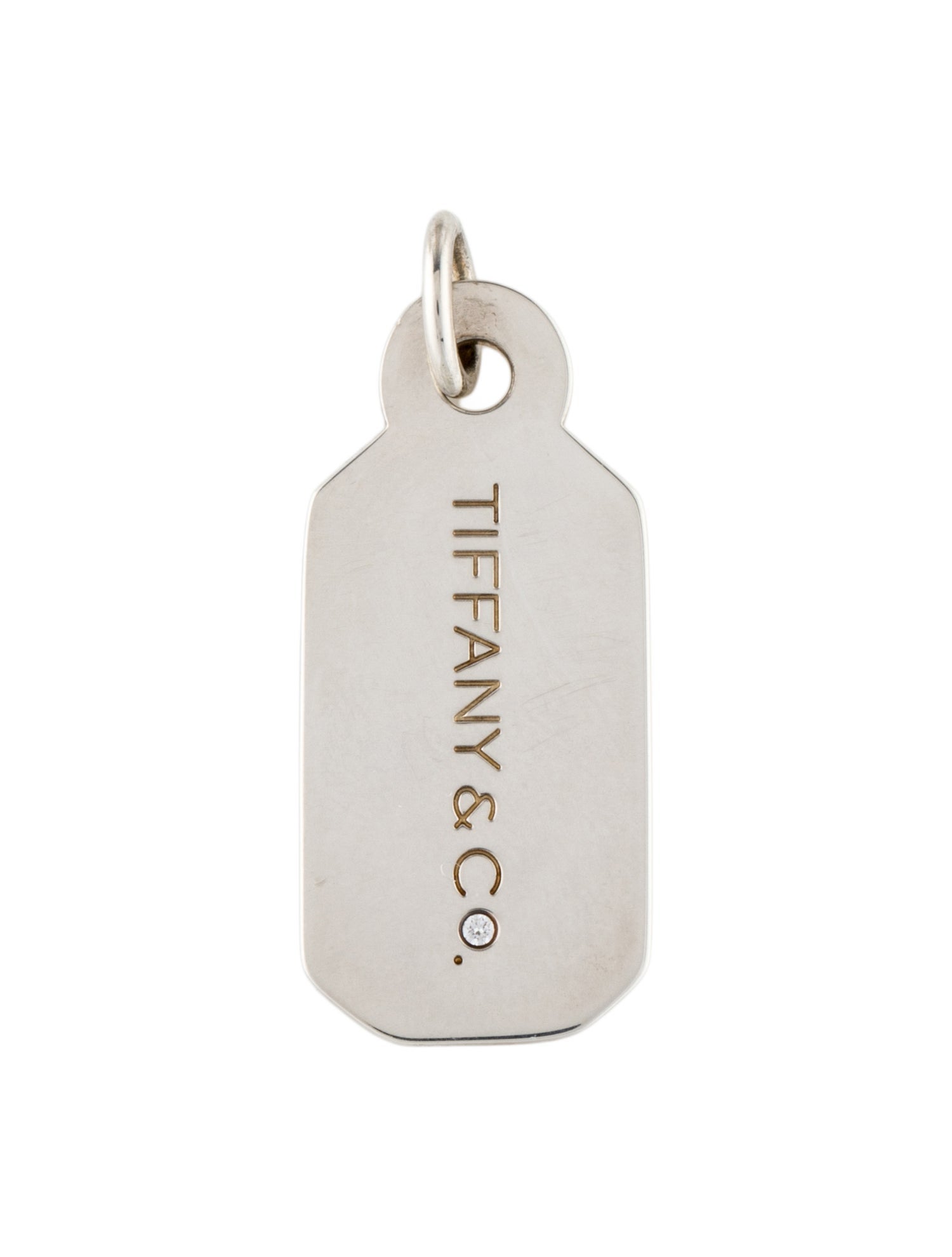 Tiffany & Co. Diamond Dog Tag Pendant
