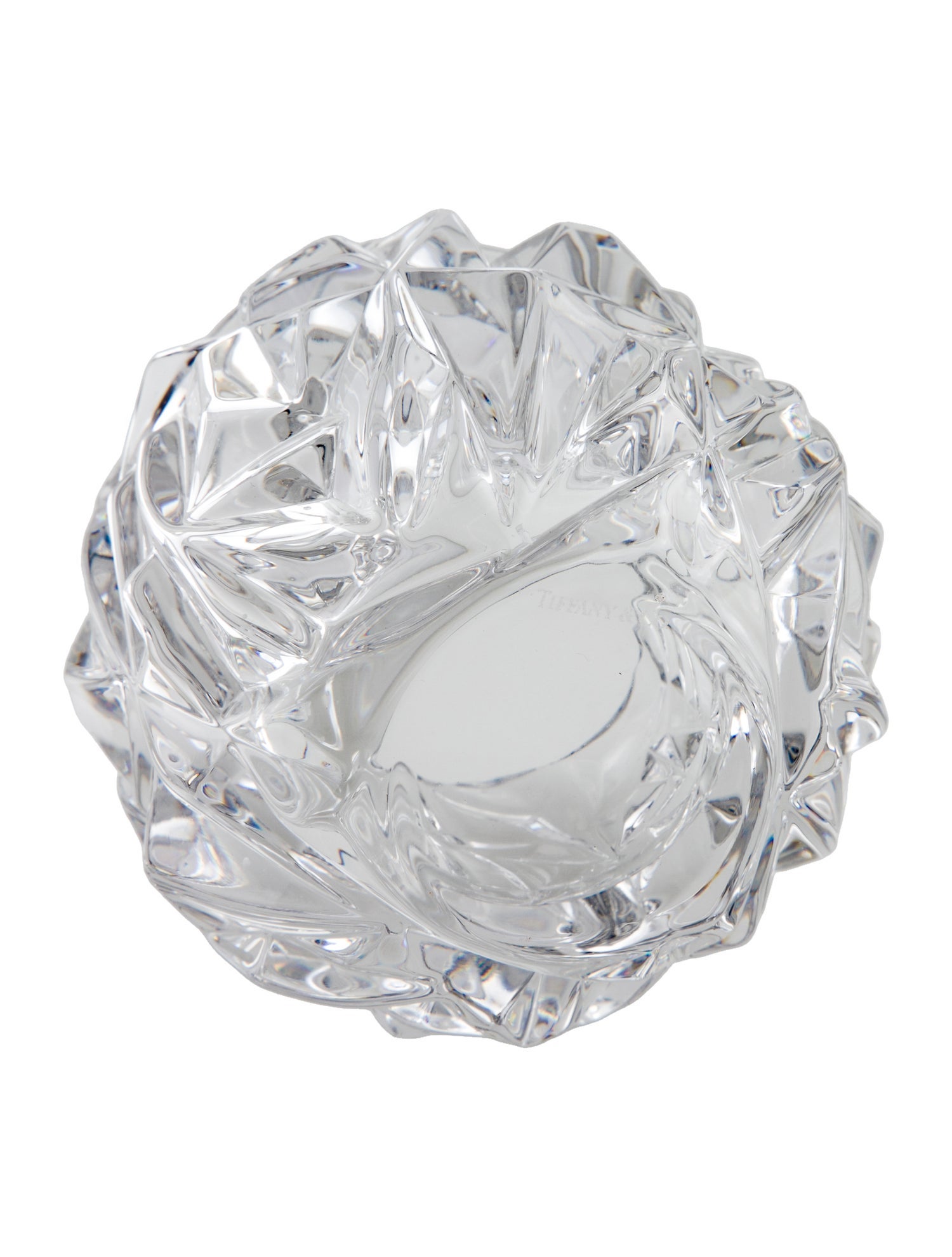 Tiffany & Co. Rock Cut Crystal Votive Candleholder