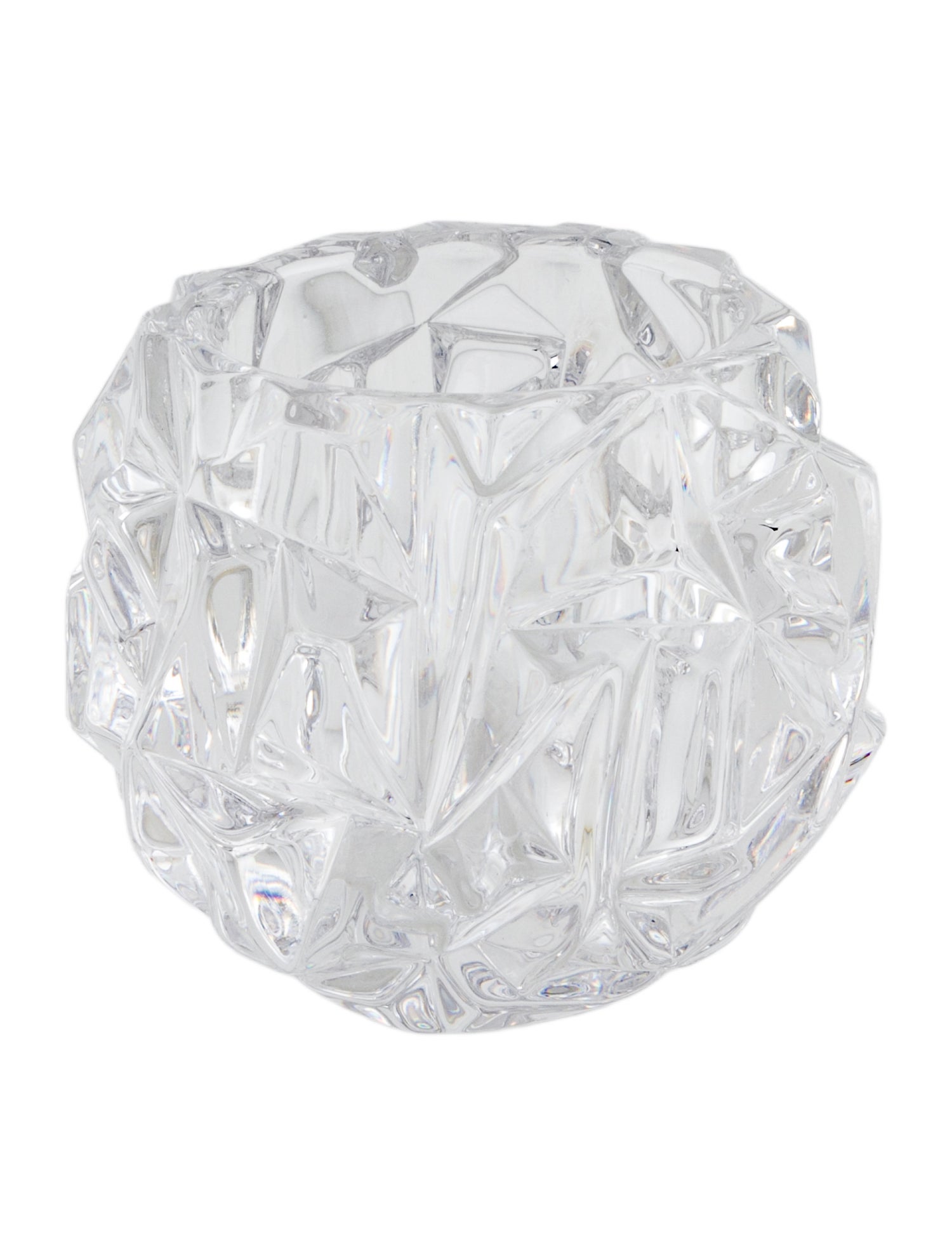 Tiffany & Co. Rock Cut Crystal Votive Candleholder