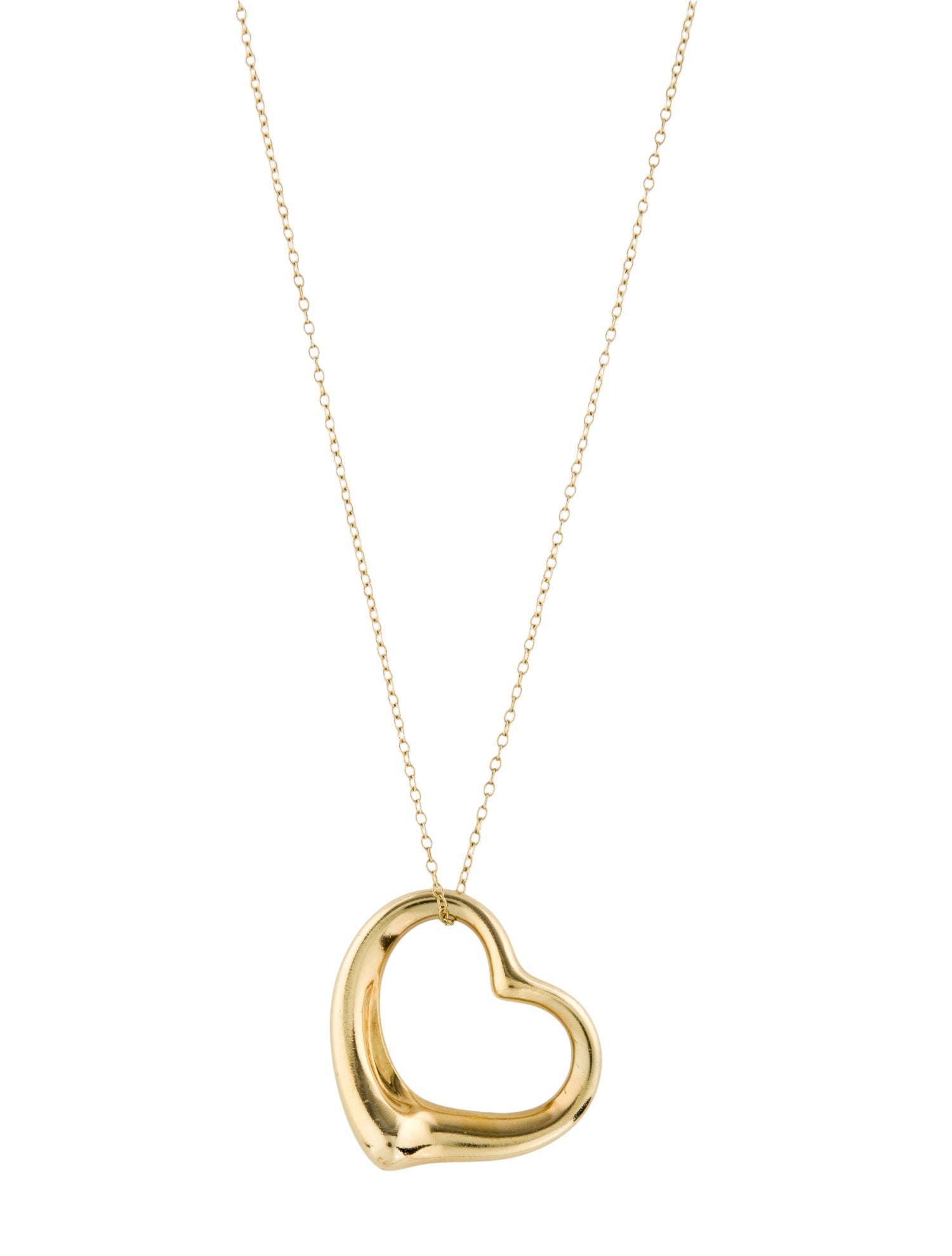 Tiffany & Co. Tiffany & Co. Vintage 18K Elsa Peretti® Open Heart Pendant Necklace 36 mm